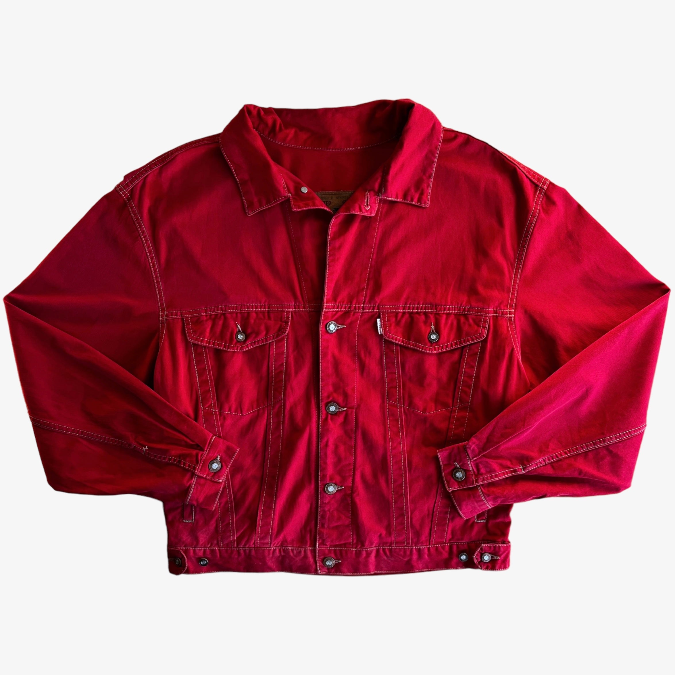 Vintage 90s Diesel Red Trucker Jacket | Casspio's Dream