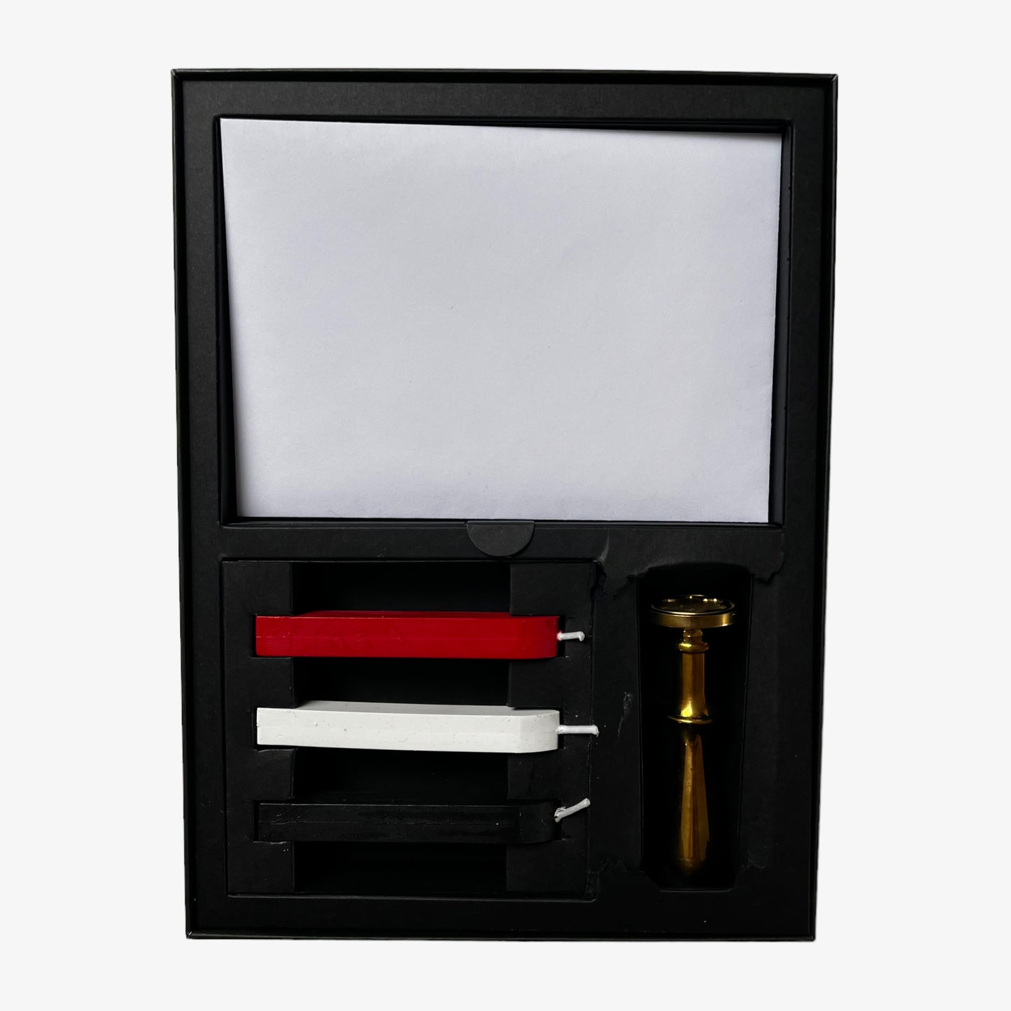 Boxed Montblanc Wax Seal Set With Brass Seal Stamp Three Wax Sticks And Envelopes Opened - Casspios Dream