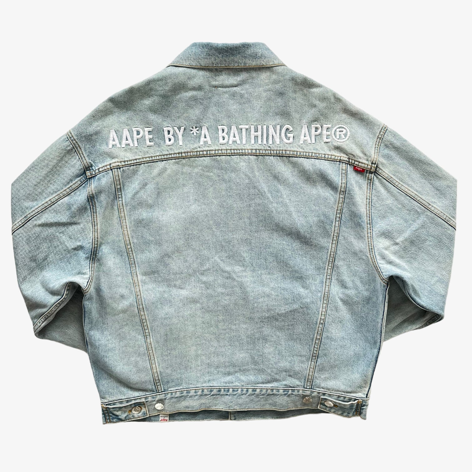 BAPE AAPE Denim Jacket With Removable Hoodie Back - Casspios Dream