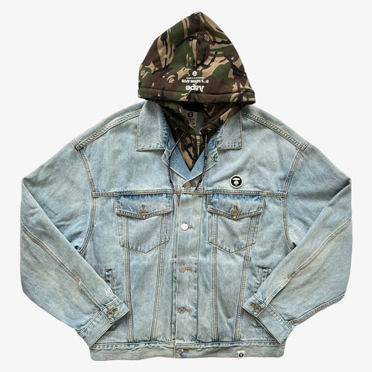 BAPE AAPE Denim Jacket With Removable Hoodie - Casspios Dream