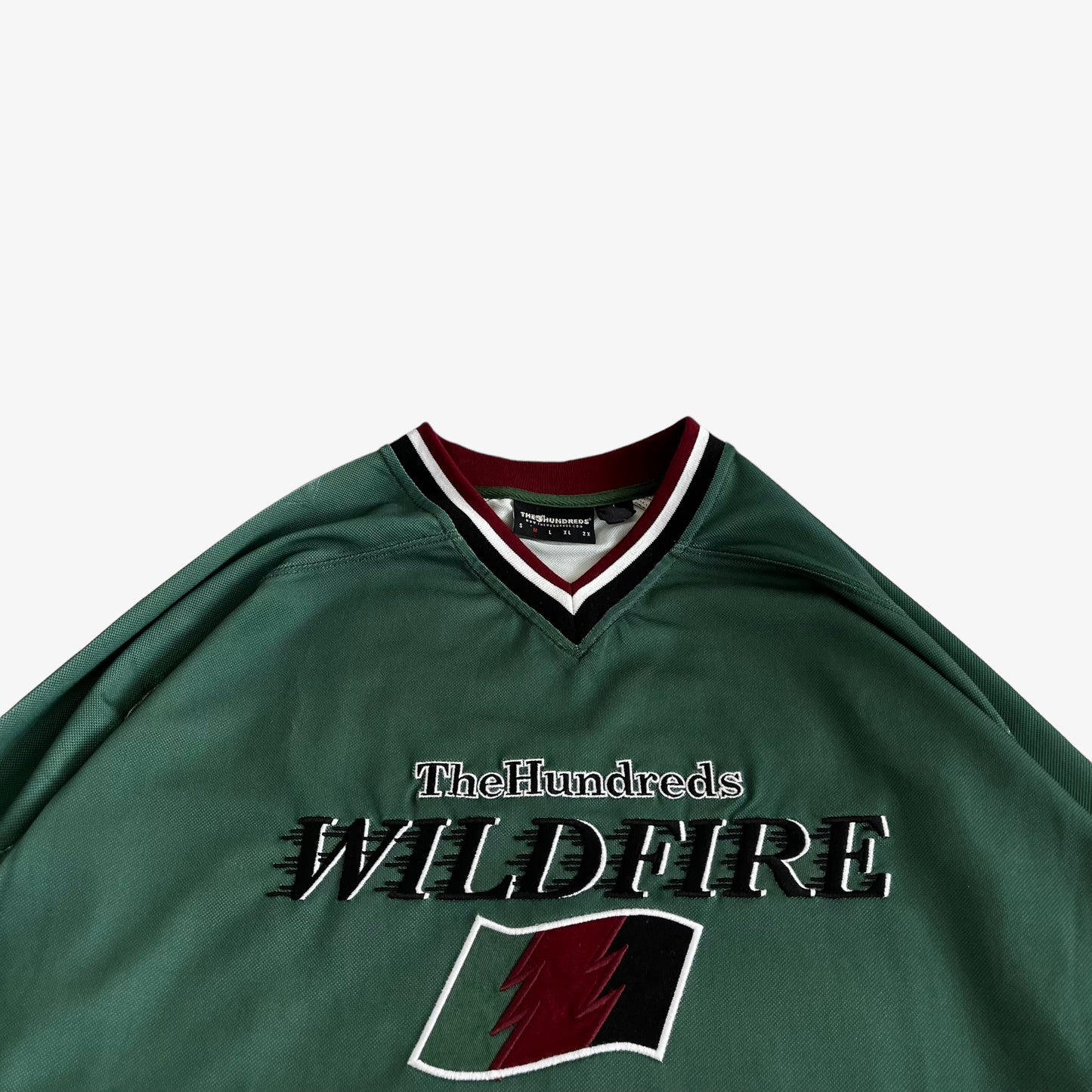 Mens The Hundreds Wildfire Green And Orange Flame Hockey Jersey Logo - Casspios Dream