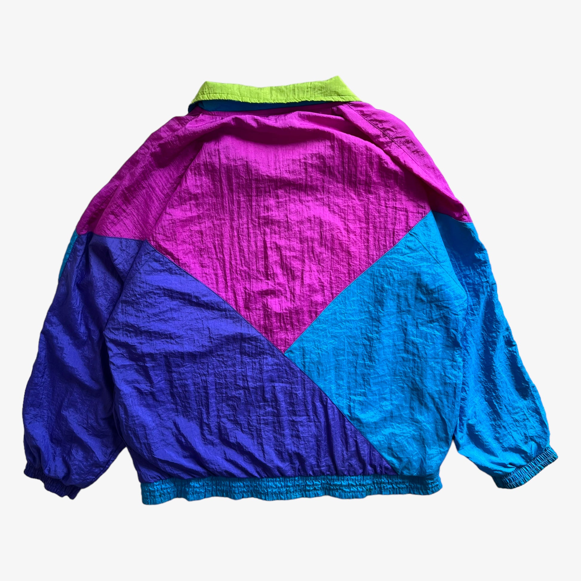 Vintage 80s Mens G Casuals Vibrant Track Jacket Back - Casspios Dream