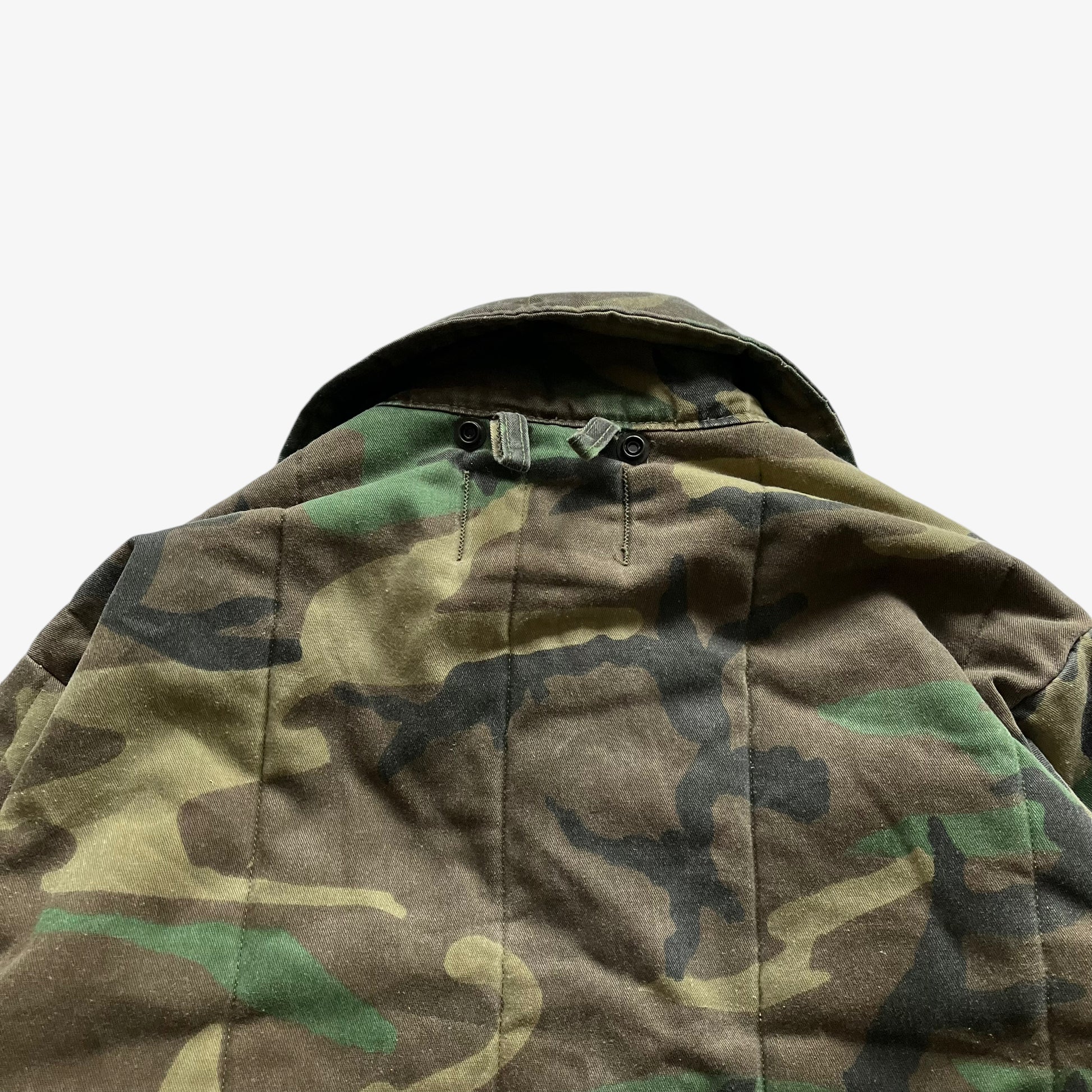 Vintage 80s Mens SAFTBAK Camouflage Hunting Jacket Back Collar - Casspios Dream