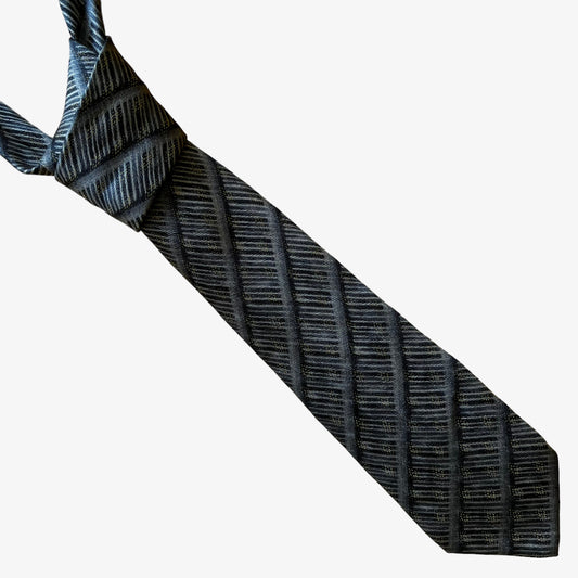 Vintage 90s Courreges Abstract Striped Silk Tie - Casspios Dream
