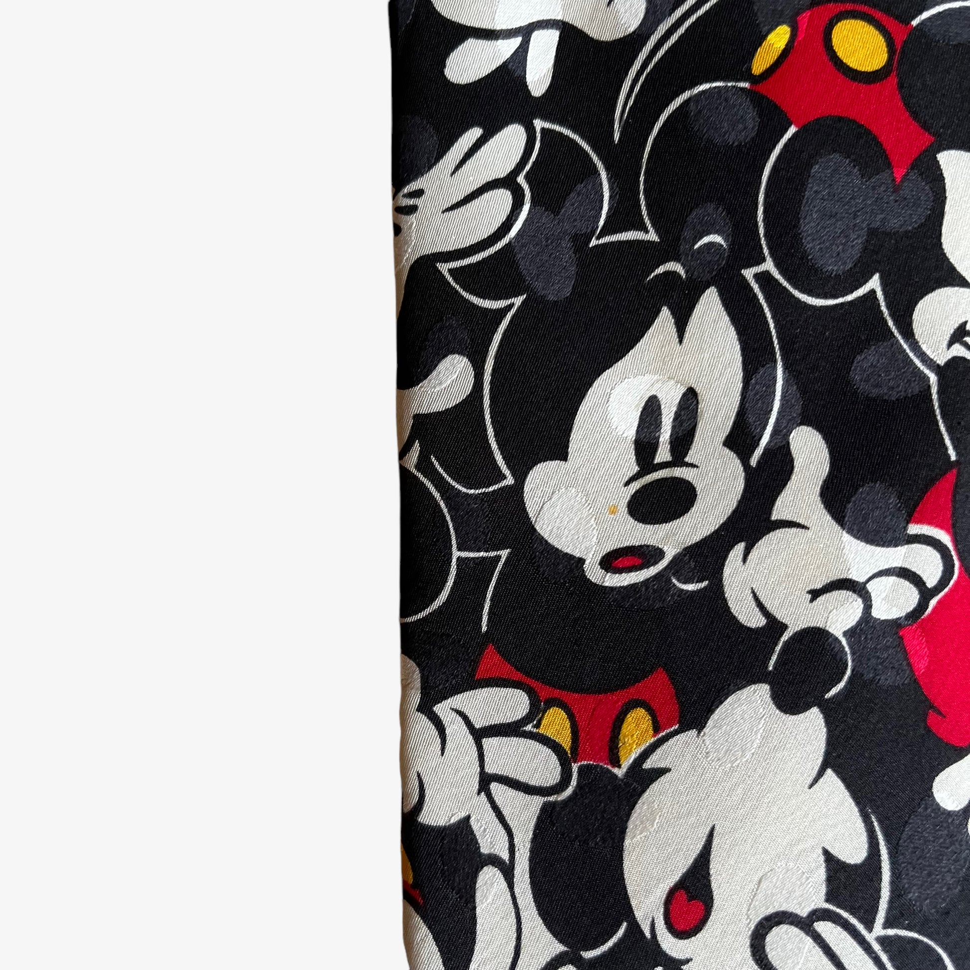 Vintage 90s Disney Mickey Mouse All Over Print Silk Tie Cartoon - Casspios Dream