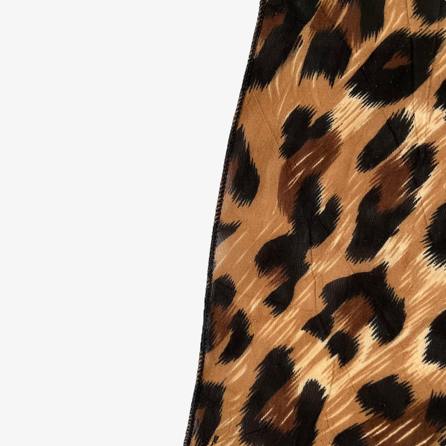 Vintage 90s Leopard Print Silk Scarf Cheetah - Casspios Dream