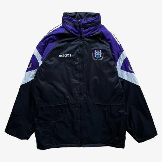 Vintage 90s Mens Adidas RSC Anderlecht Football Team Drill Coat - Casspios Dream