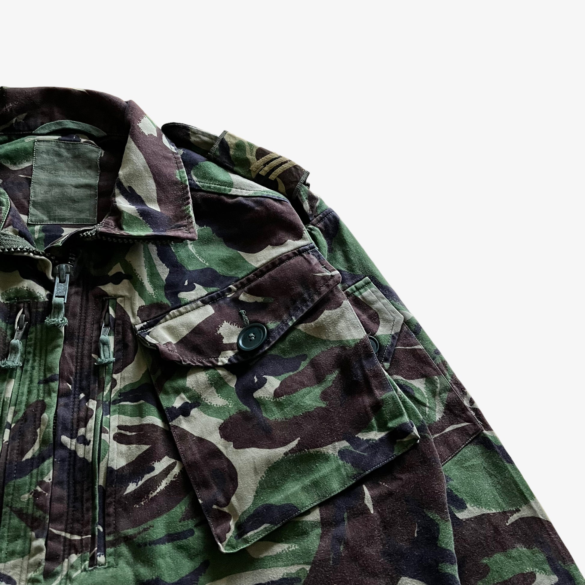 Vintage 90s Mens Army Camouflage Utility Jacket Tactical Pocket - Casspios Dream