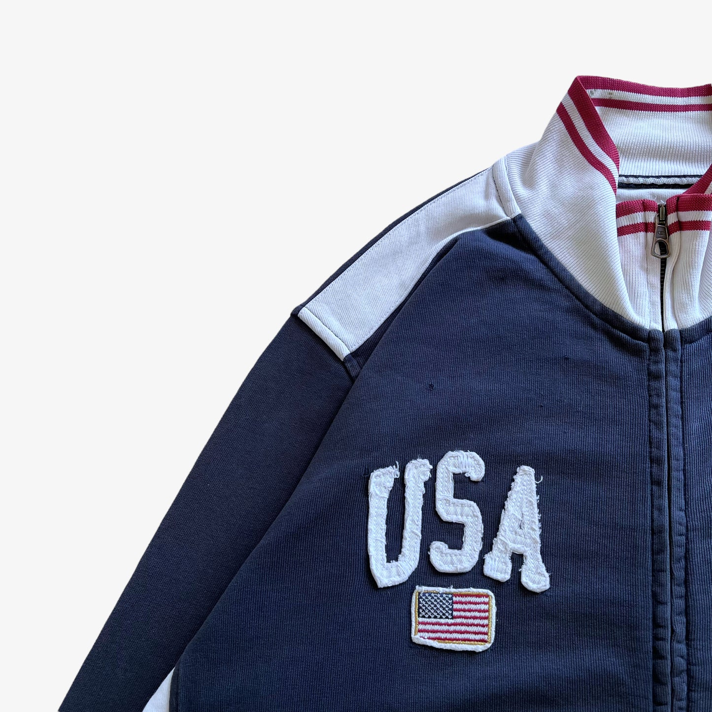 Vintage 90s Mens Champion USA Track Jacket Spell Out - Casspios Dream