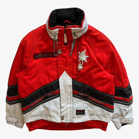 Vintage 90s Mens On-Yo-Ne Red And White Warmtech Ski Jacket - Casspios Dream