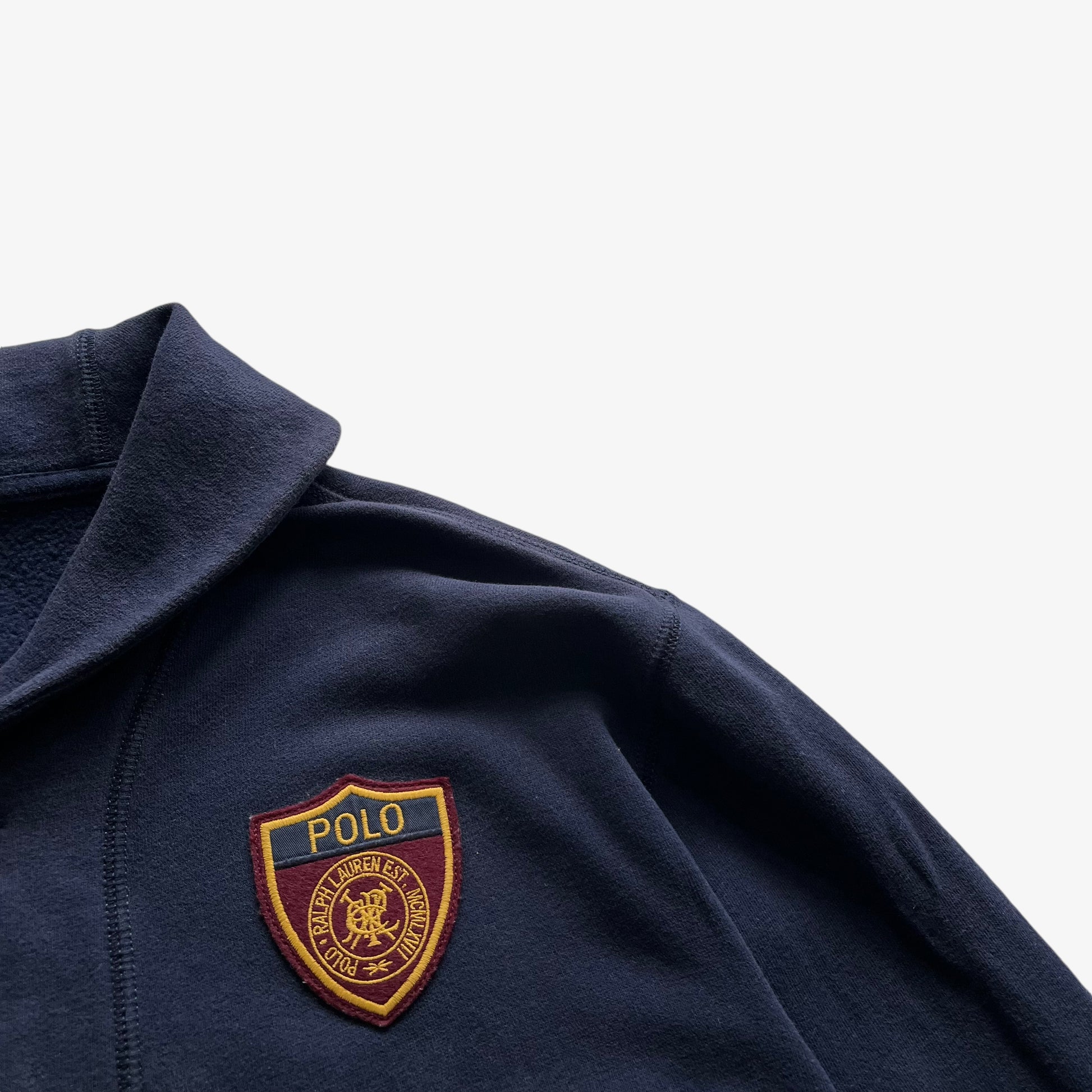 Vintage 90s Mens Polo Ralph Lauren Jacket With Embroidered Crest Badge - Casspios Dream