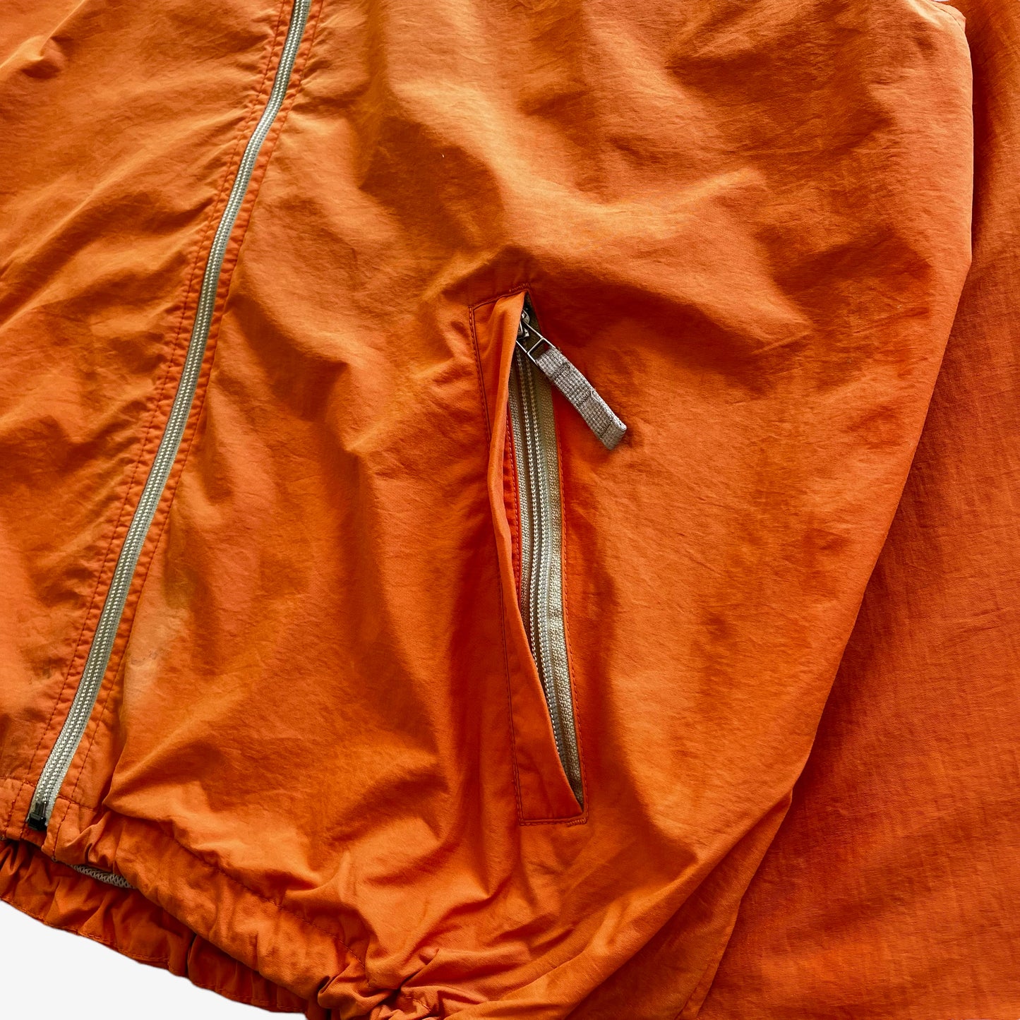 Vintage 90s Mens Ralph Lauren Polo Sport Orange Windbreaker Jacket Pocket - Casspios Dream