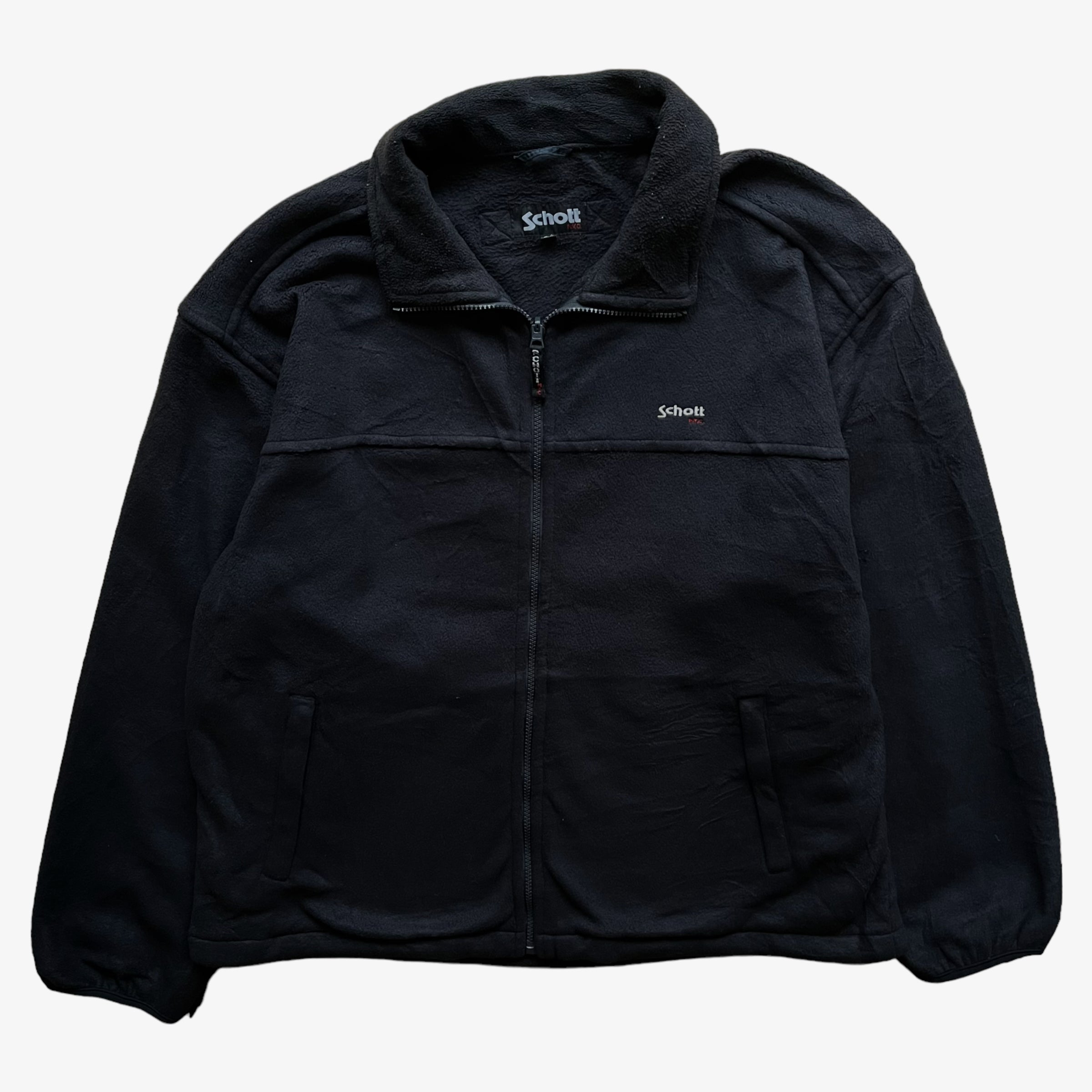 Vintage 90s Schott NYC Navy Fleece Casspio s Dream