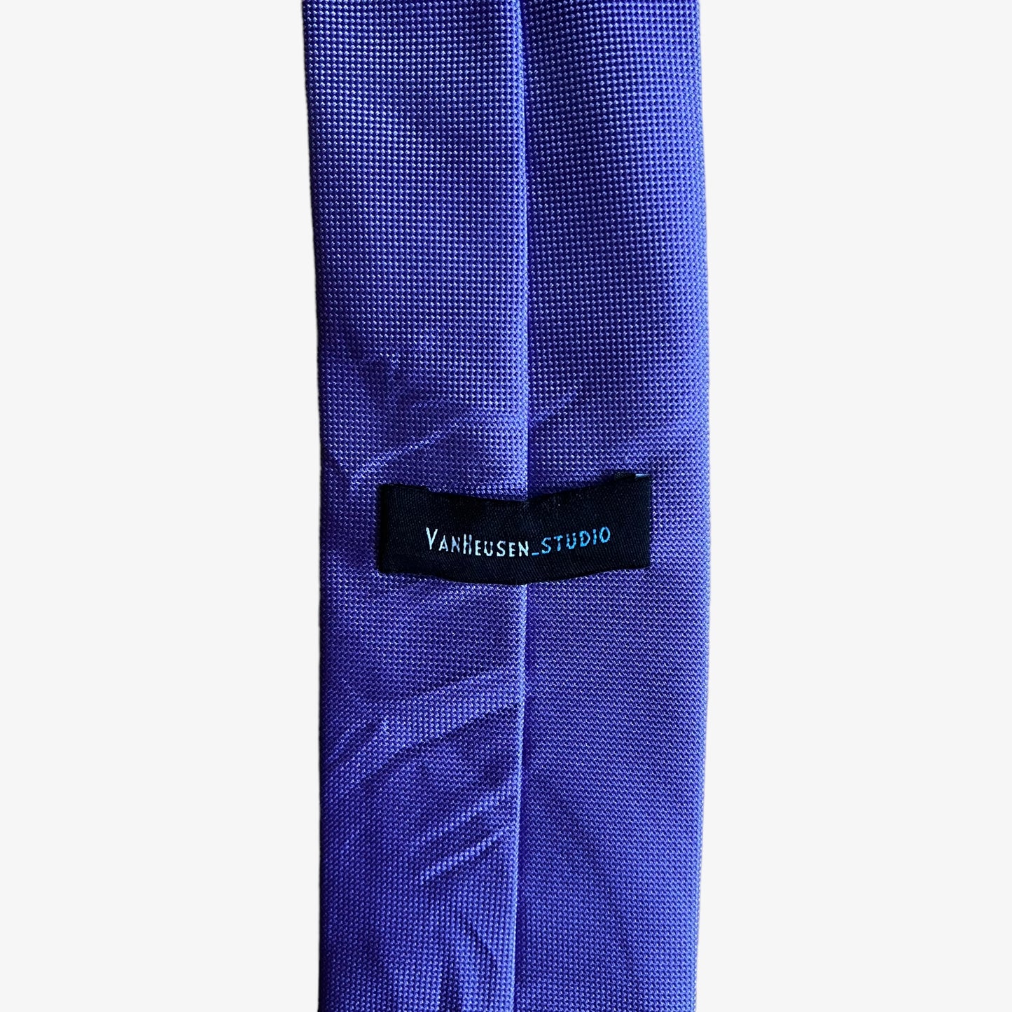 Vintage 90s Van Heusen Studio Purple Polyester Tie Label - Casspios Dream