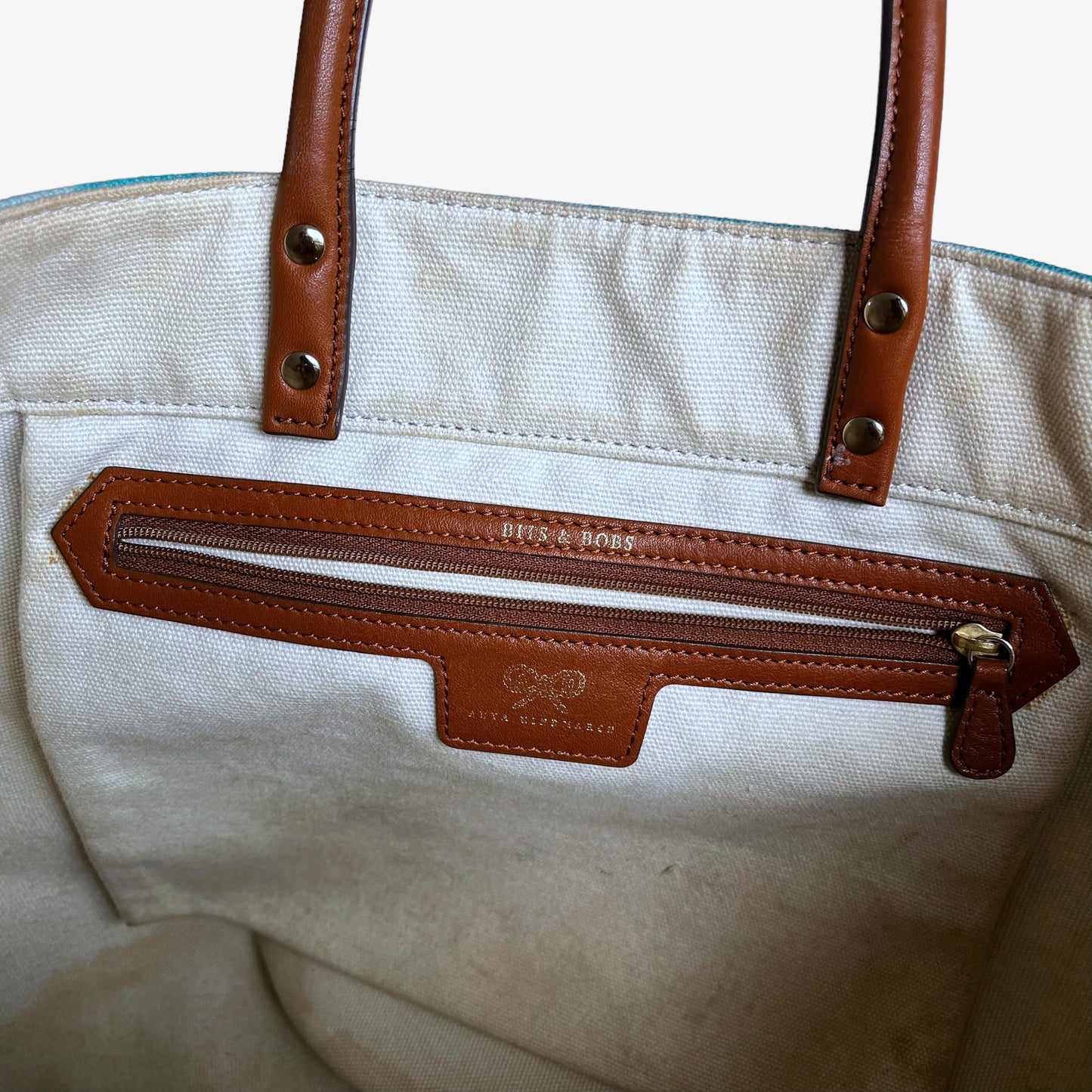 Vintage Y2K Anya Hindmarch Earl Valentine Tote Bag With Leather Handles Label - Casspios Dream