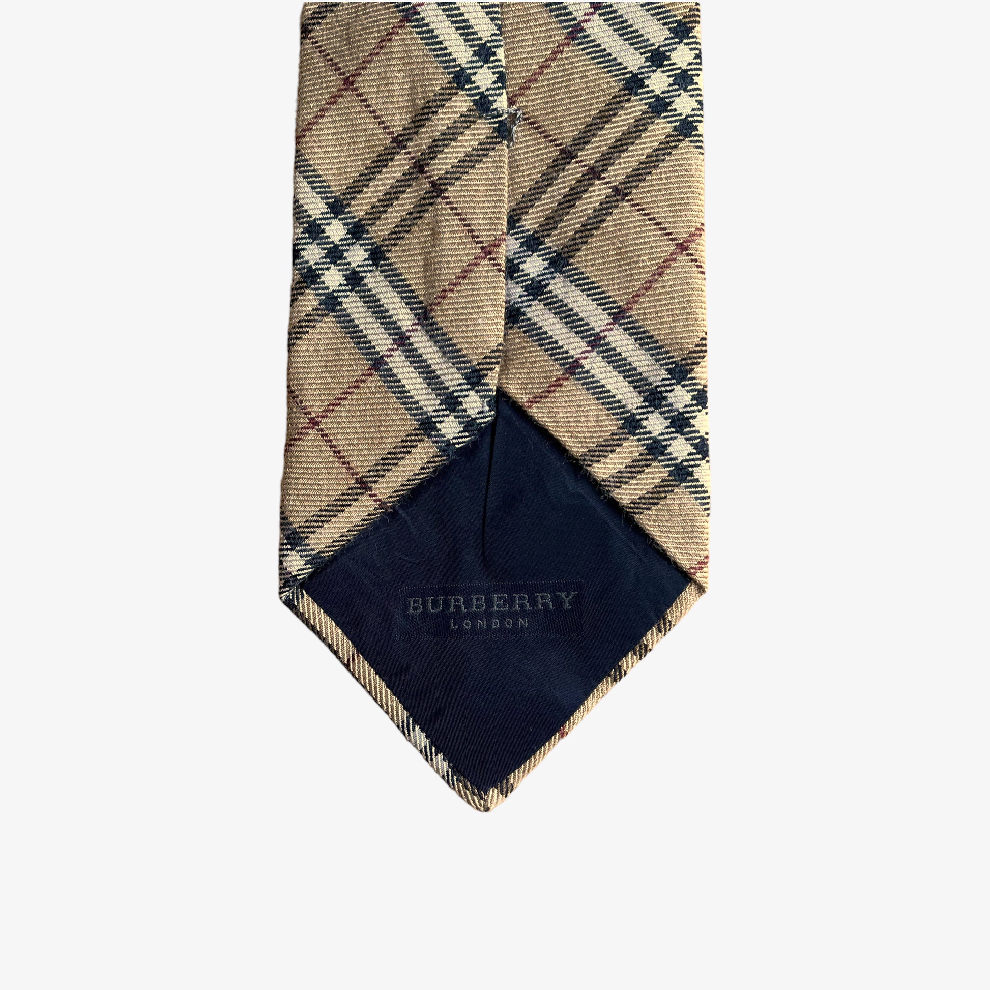 Vintage Y2K Burberry Nova Check Silk And Wool Tie Back - Casspios Dream