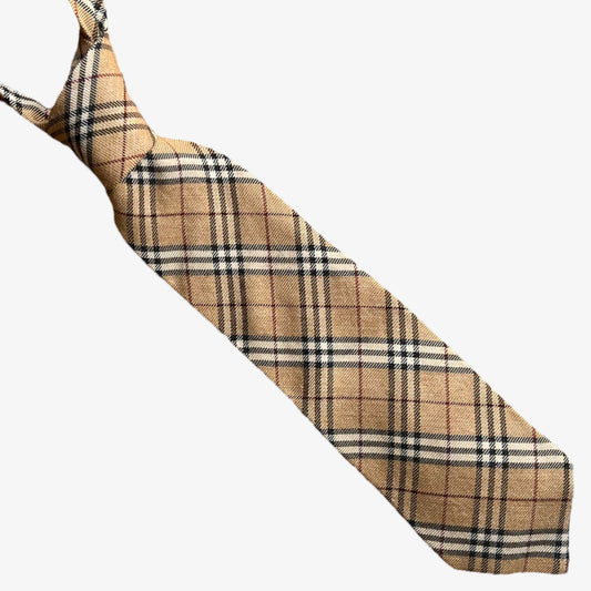 Vintage Y2K Burberry Nova Check Silk And Wool Tie - Casspios Dream