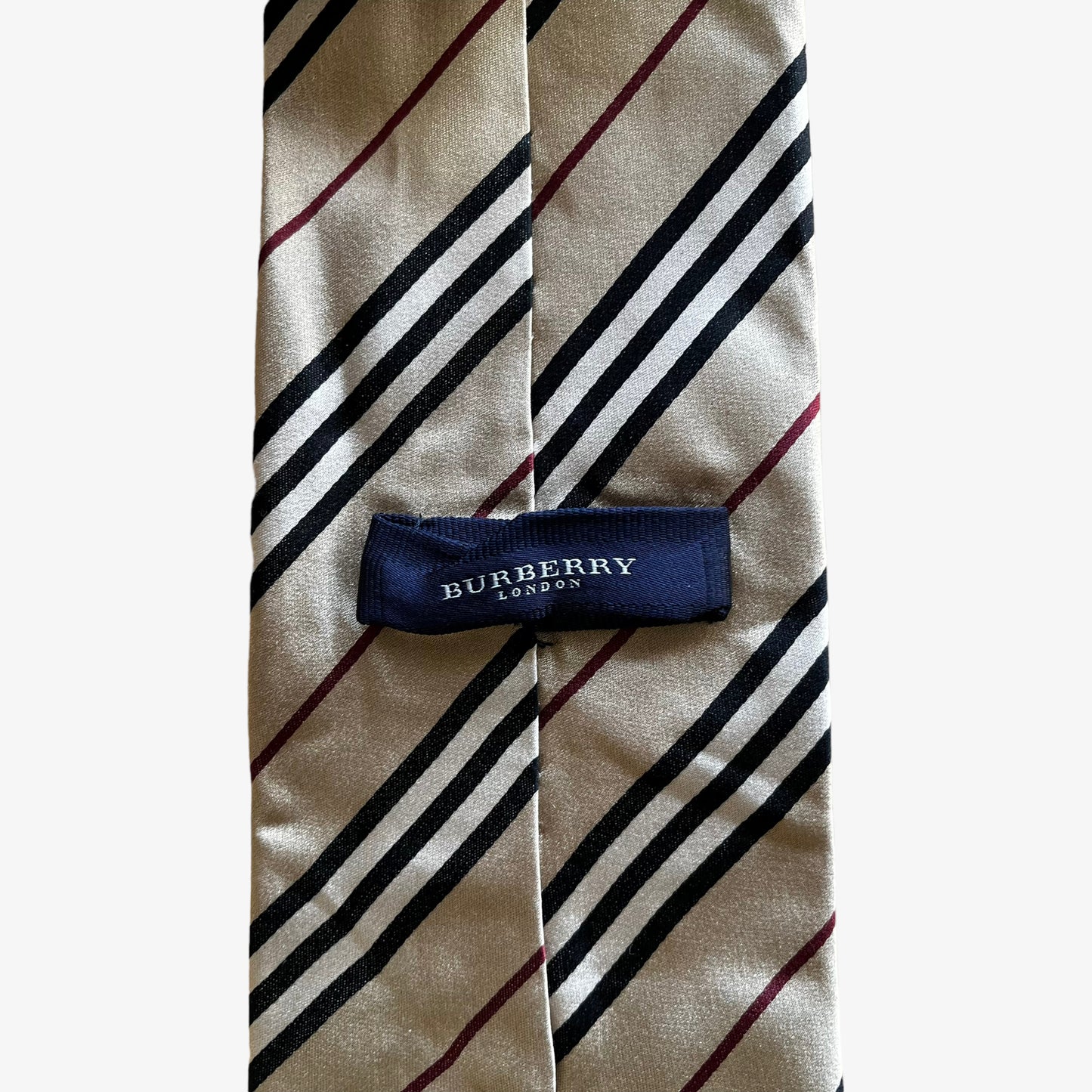 Vintage Y2K Burberry Nova Check Silk Tie Label - Casspios Dream