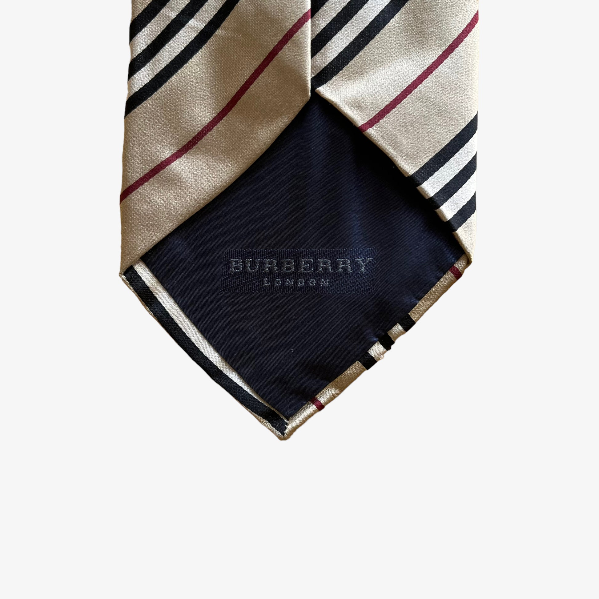 Vintage Y2K Burberry Nova Check Silk Tie Logo - Casspios Dream