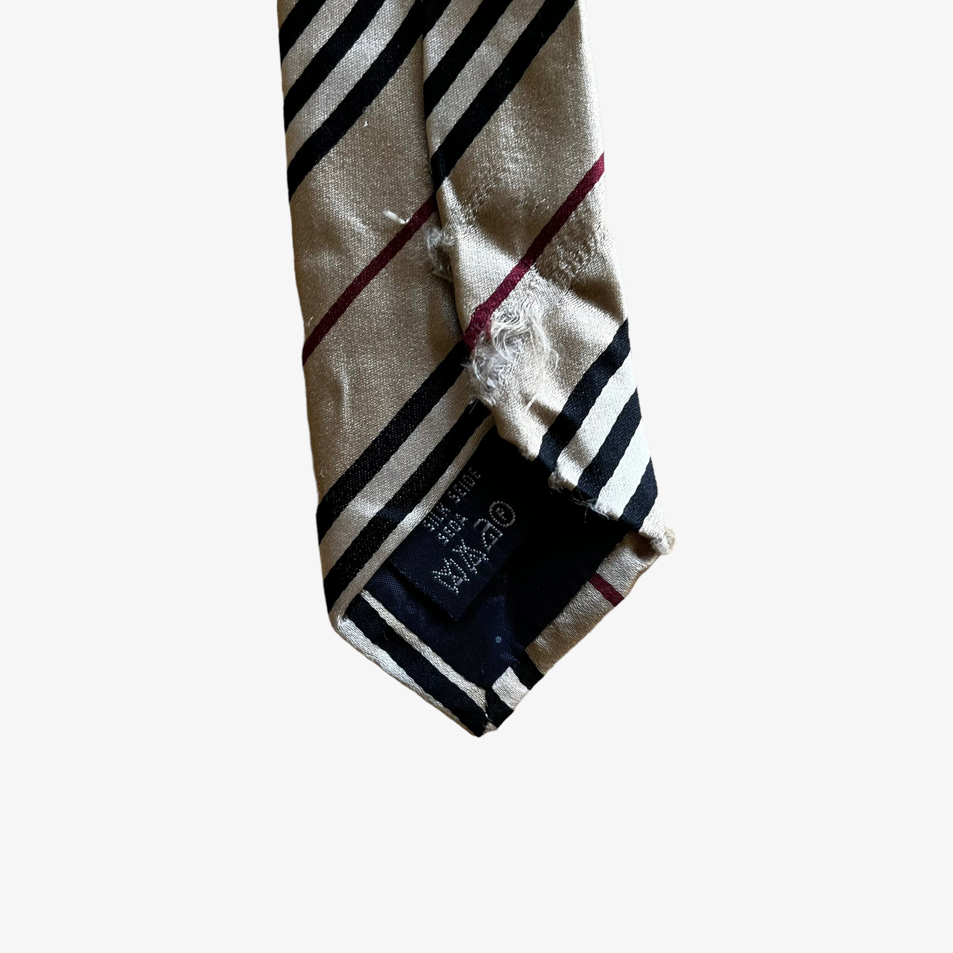 Vintage Y2K Burberry Nova Check Silk Tie Material - Casspios Dream