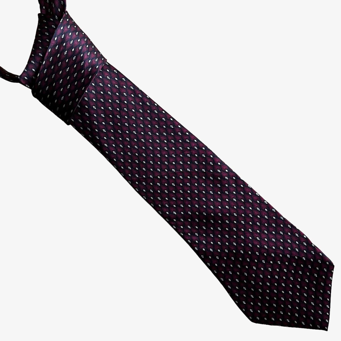 Vintage Y2K Dockers Geometric Print Silk Tie - Casspios Dream