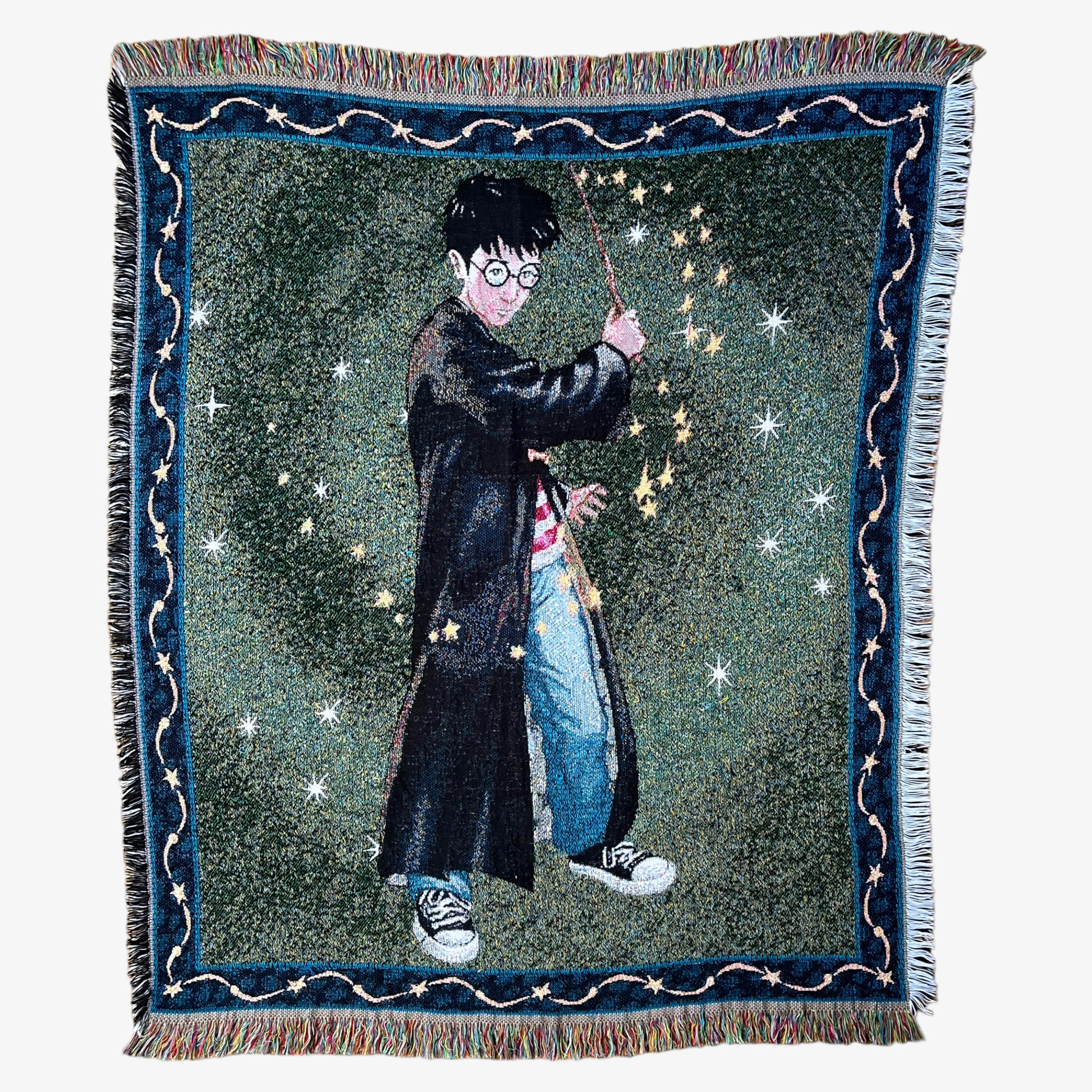 Vintage Y2K Harry Potter Woven Throw Blanket Tapestry - Casspios Dream