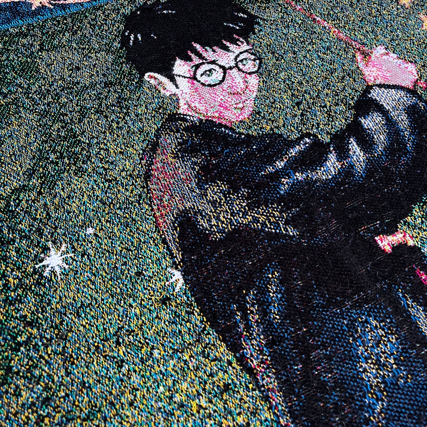 Vintage Y2K Harry Potter Woven Throw Blanket Tapestry Hogwarts - Casspios Dream