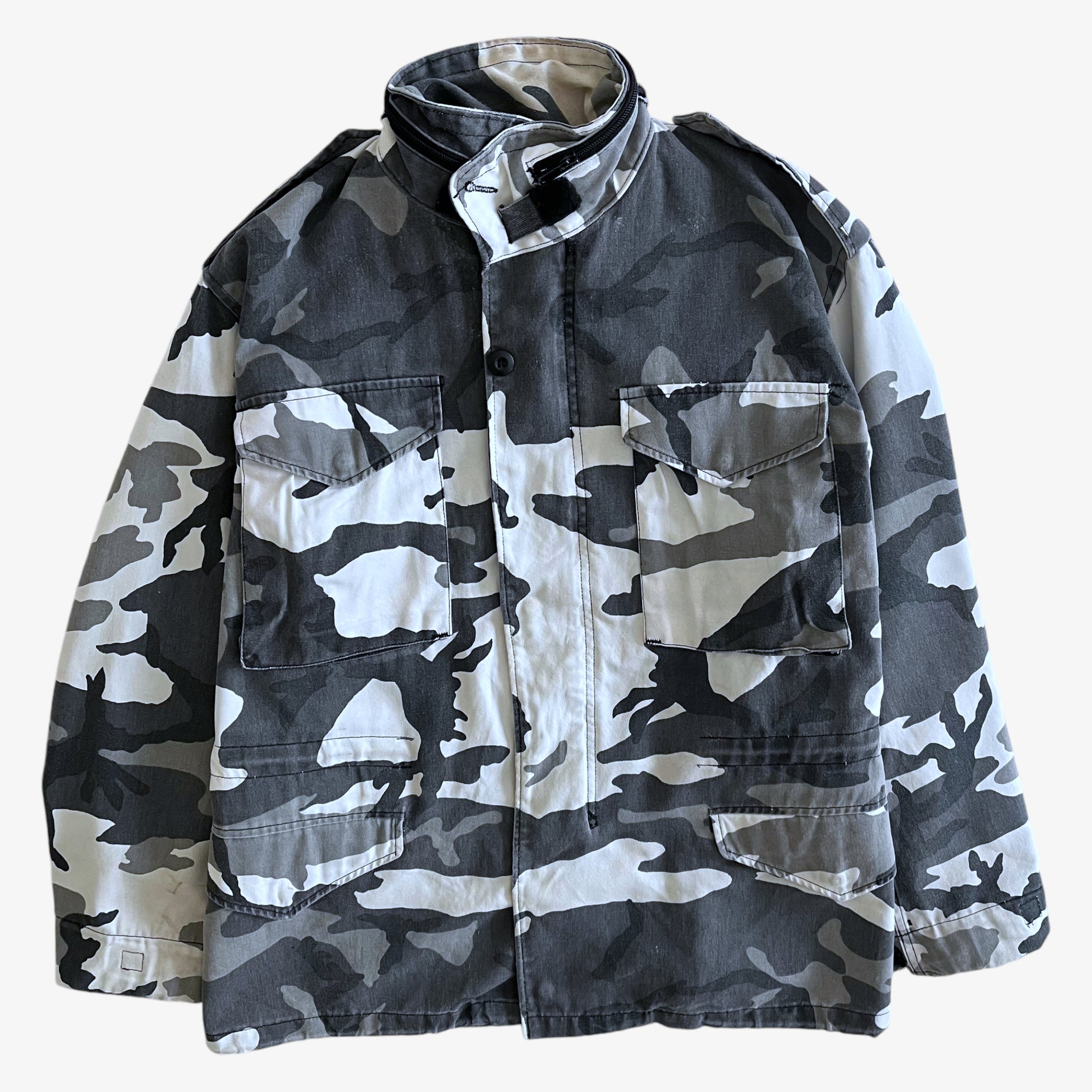 Vintage Y2K Mens Alpha Industries Cold Weather Snow Camouflage Urban Field Jacket - Casspios Dream