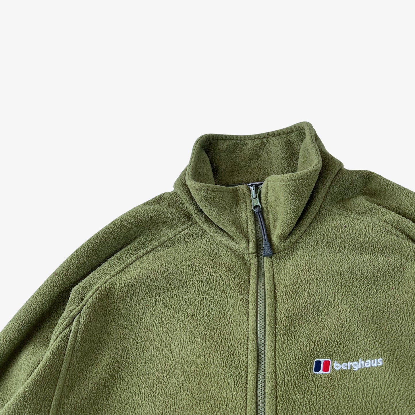 Vintage Y2K Mens Berghaus Lime Green Fleece Jacket Logo - Casspios Dream