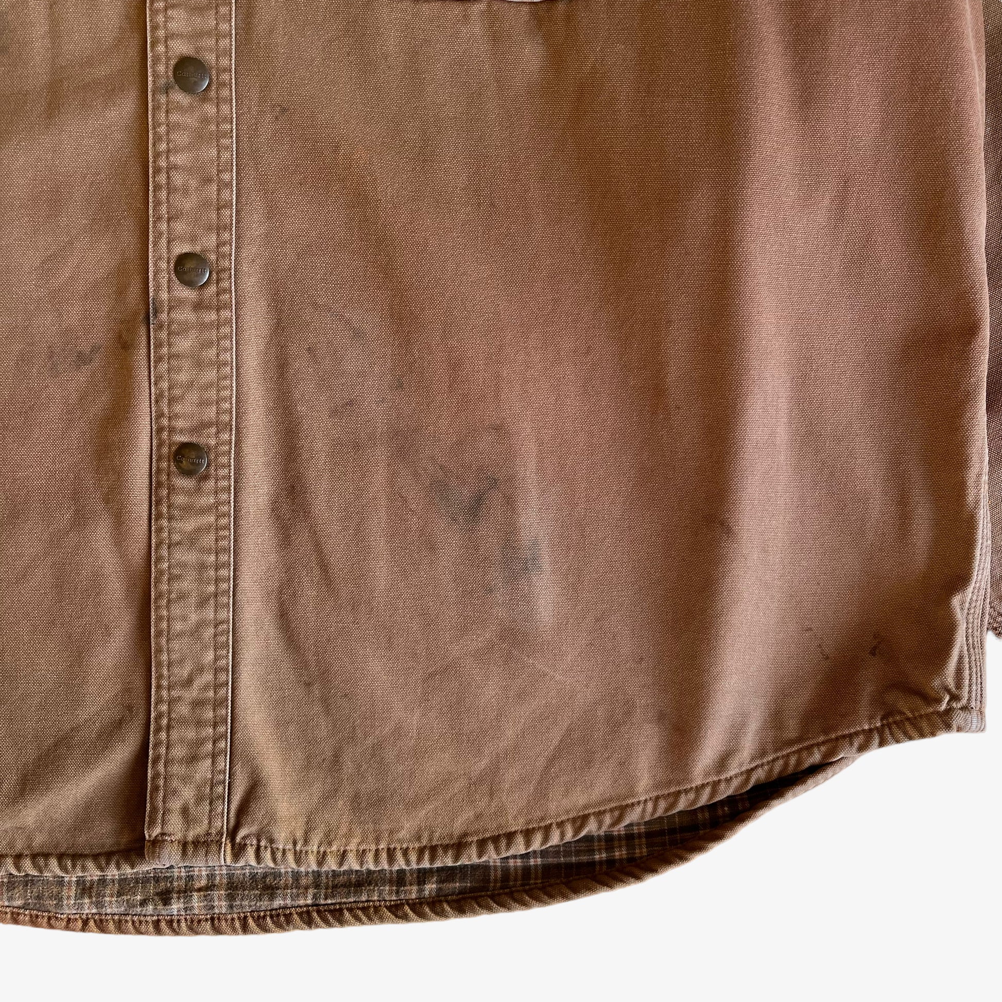 Vintage Y2K Mens Carhartt Brown Jacket Hem - Casspios Dream