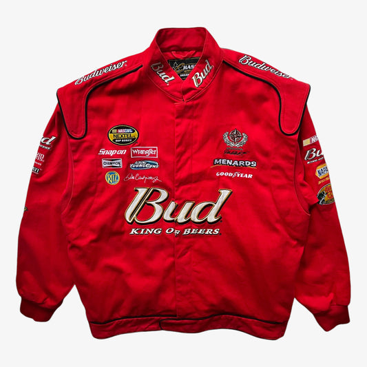 Vintage Y2K Mens Chase Authentics Drivers Line Dale Earnhardt Jr Budweiser NASCAR Jacket - Casspios Dream