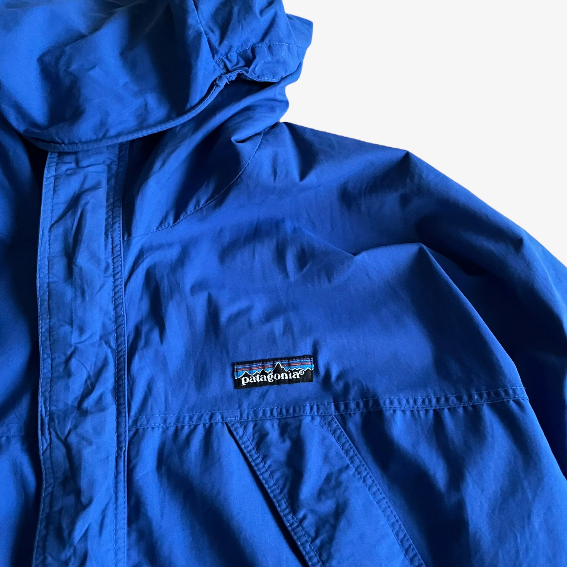 Vintage Y2K Mens Patagonia Blue Utility Jacket Logo - Casspios Dream