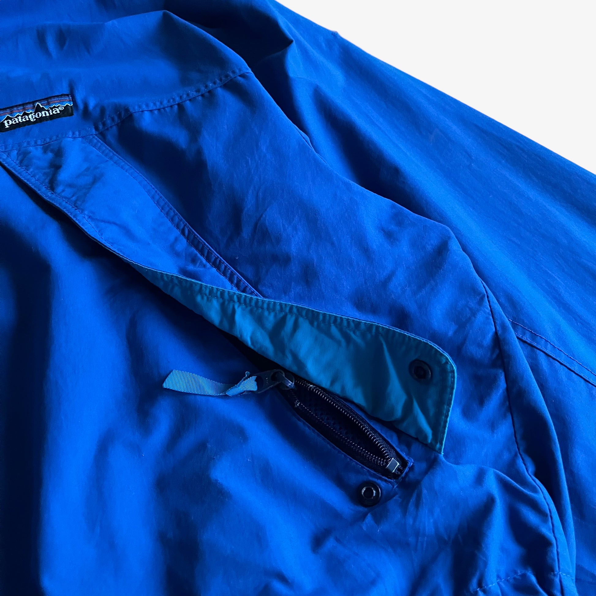 Vintage Y2K Mens Patagonia Blue Utility Jacket Pocket - Casspios Dream