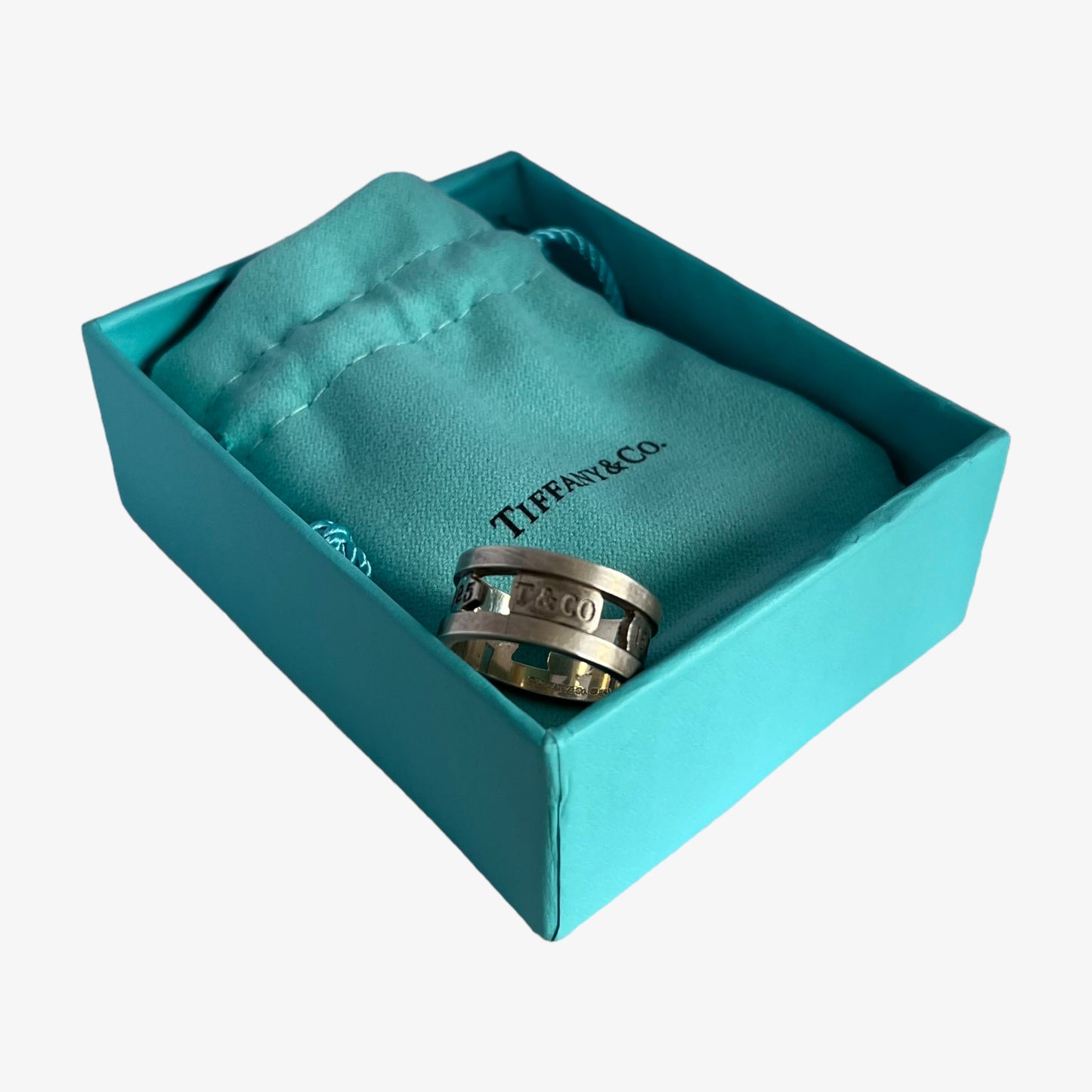 Vintage Y2K Tiffany And Co 1837 Sterling Silver Element Ring With Box And Pouch - Casspios Dream