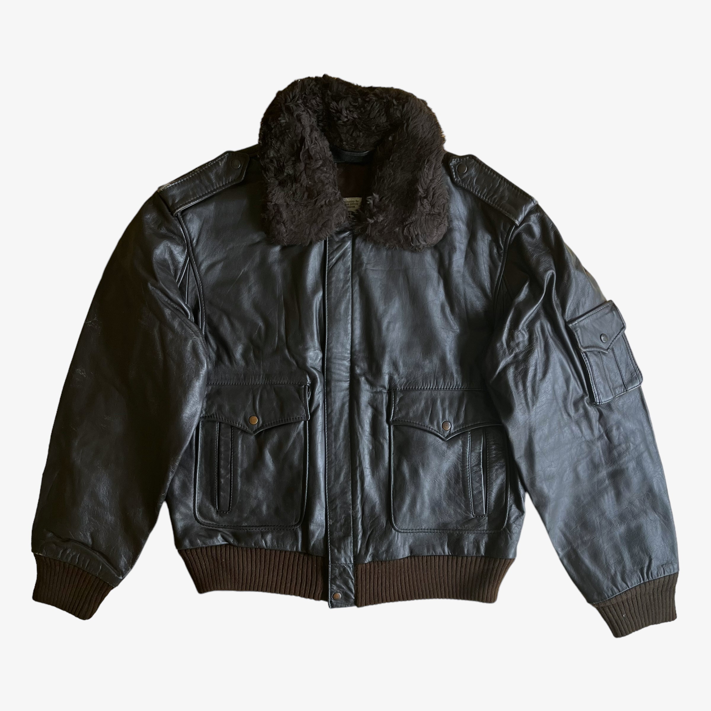 Vintage AMEX Leather Pilot Jacket Casspio s Dream