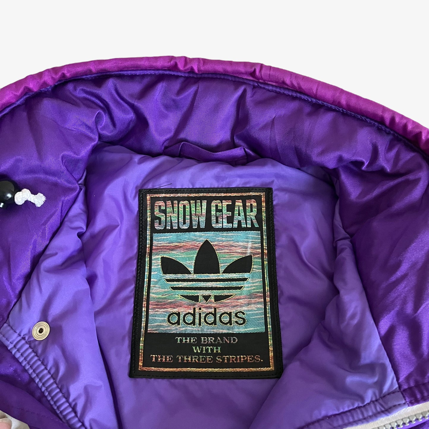 Vintage 90s Adidas Snow Gear Spell Out Jacket Label - Casspios Dream