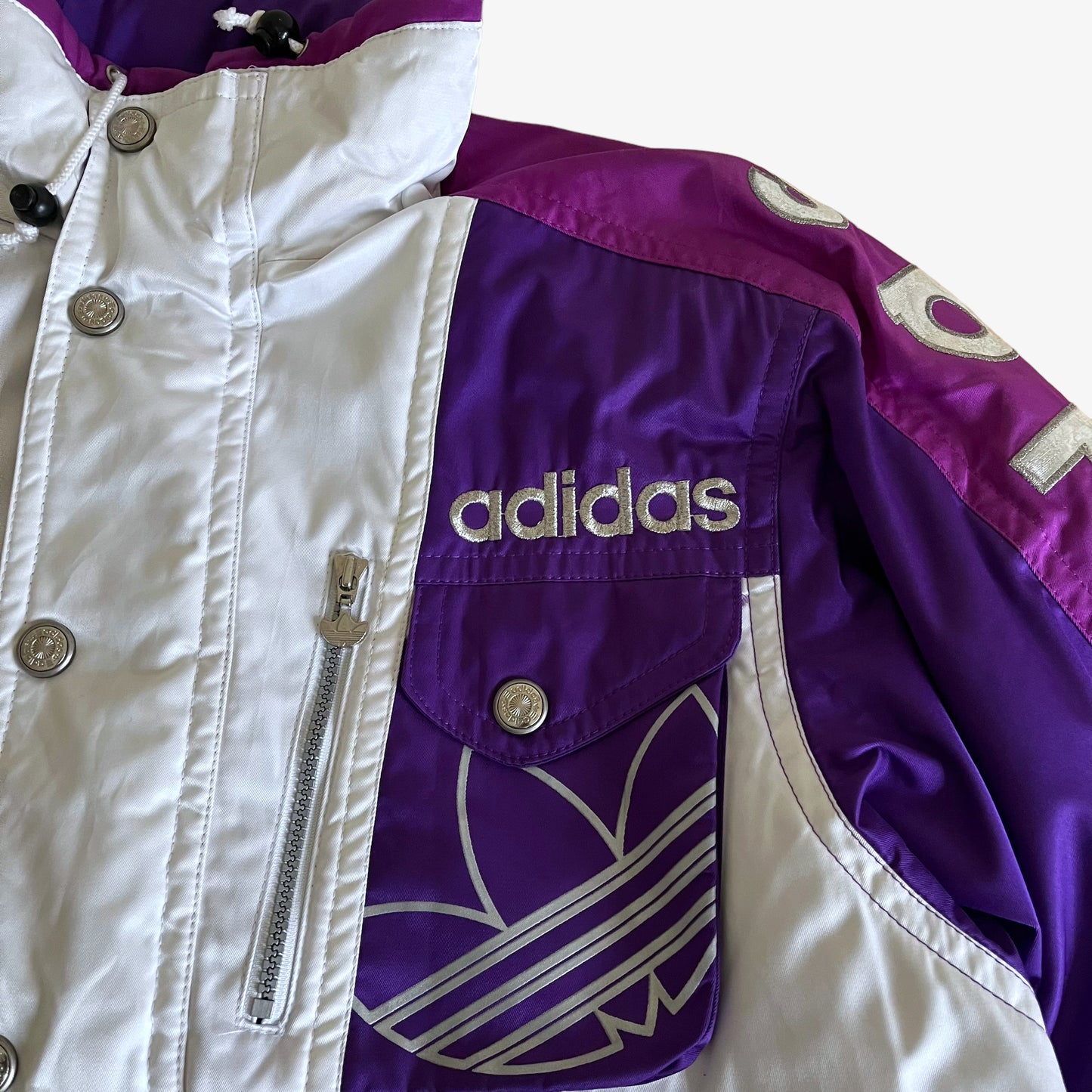 Vintage 90s Adidas Snow Gear Spell Out Jacket Logo - Casspios Dream