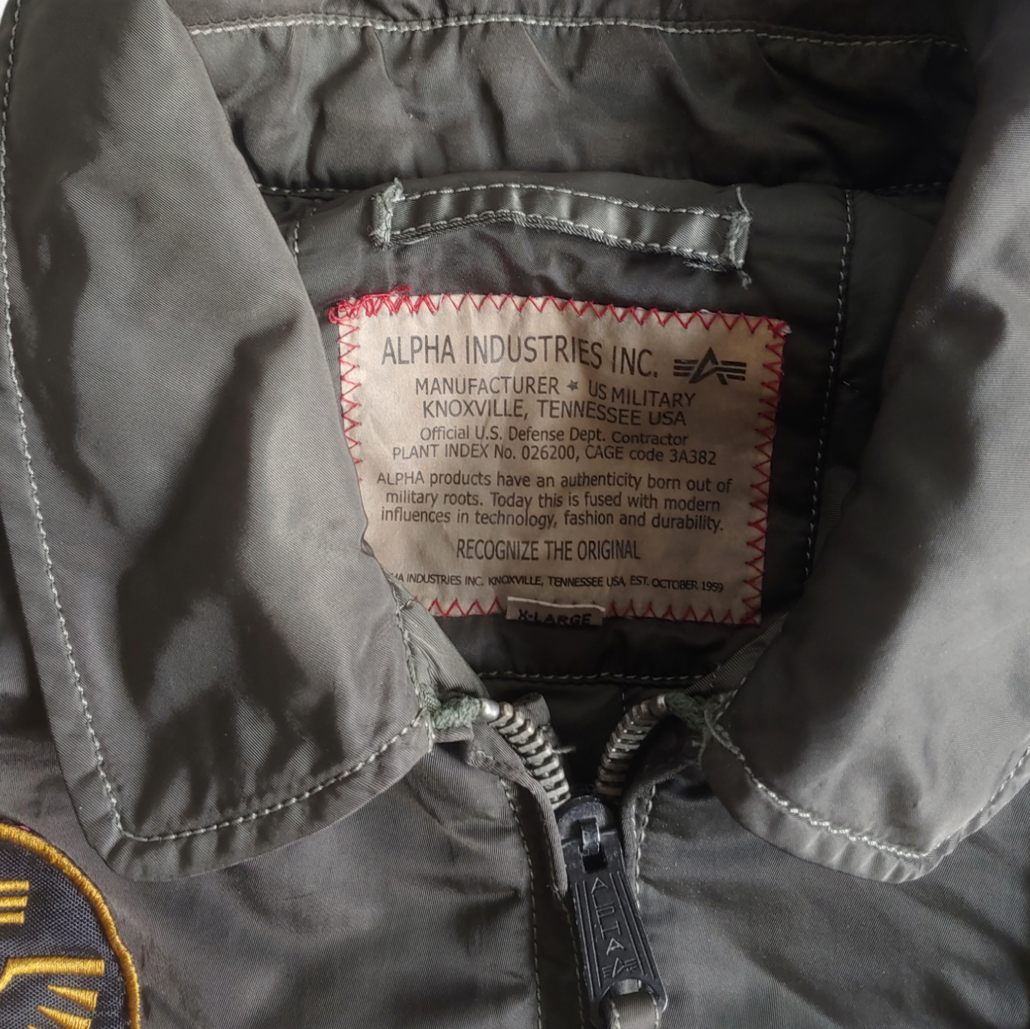 Vintage 90s Alpha Industries Air Crew Bomber Jacket Label - Casspios Dream