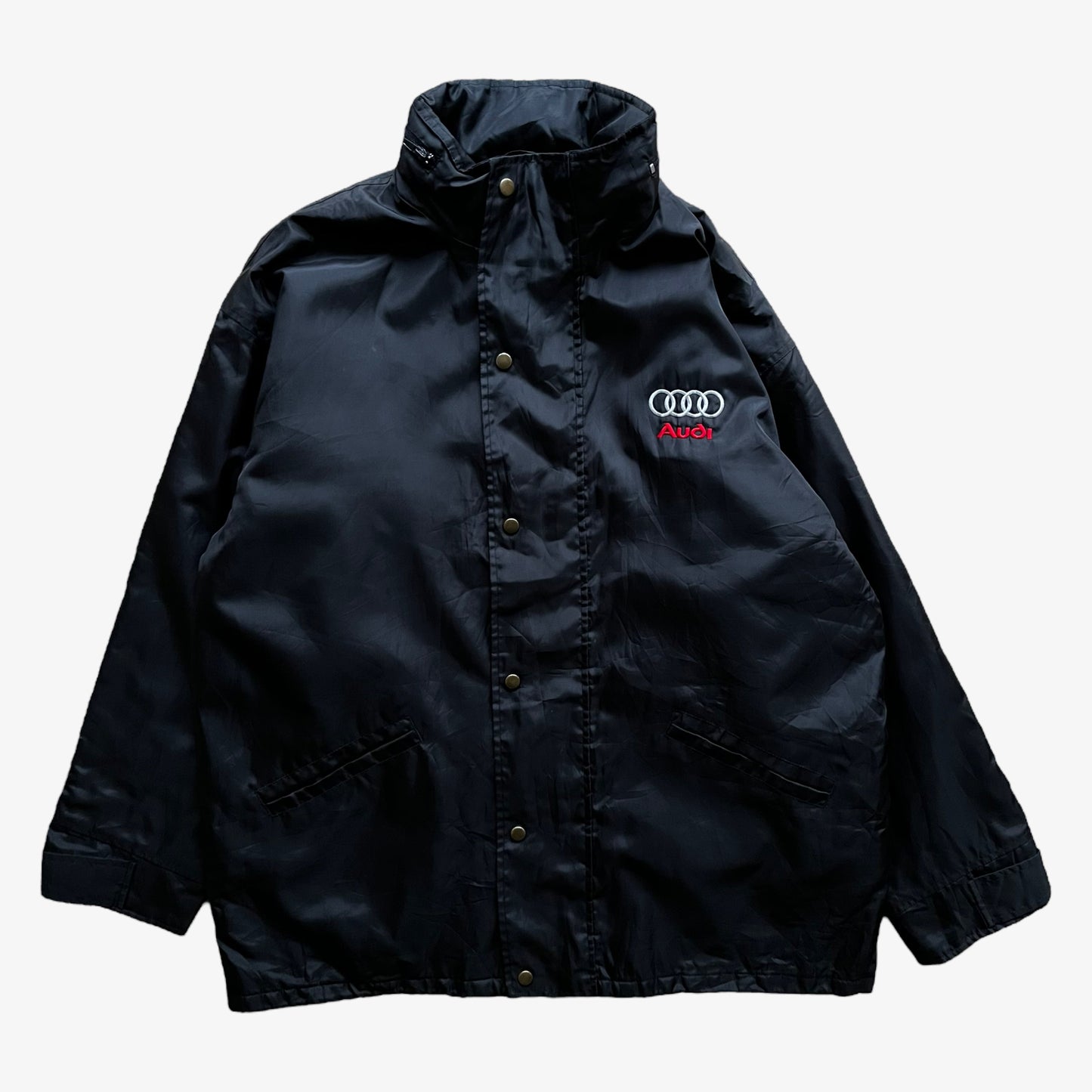 Vintage 90s Audi Black Windbreaker Jacket - Casspios Dream