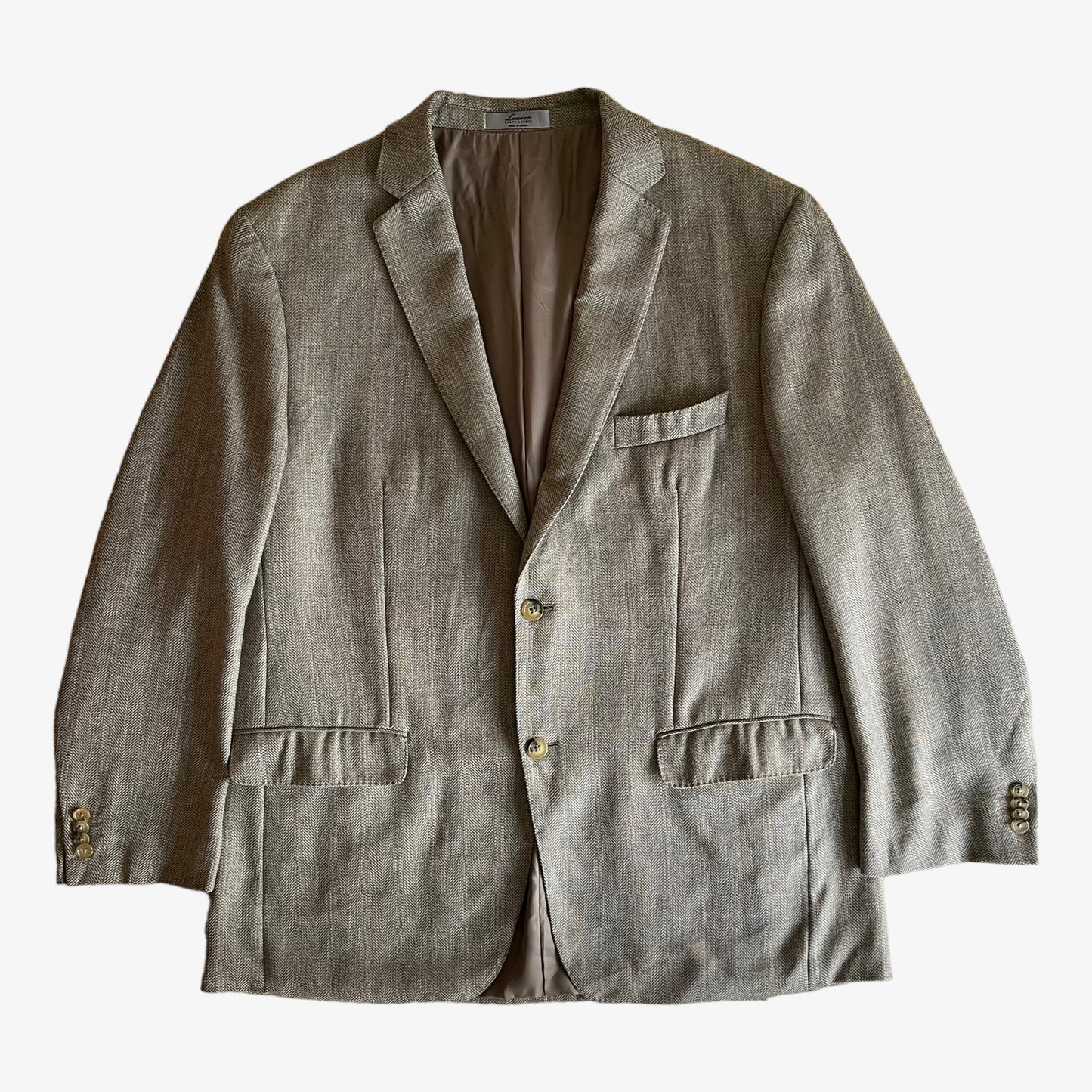 Vintage 90s Ralph Lauren   Herringbone Wool Cashmere Blazer - Casspios Dream