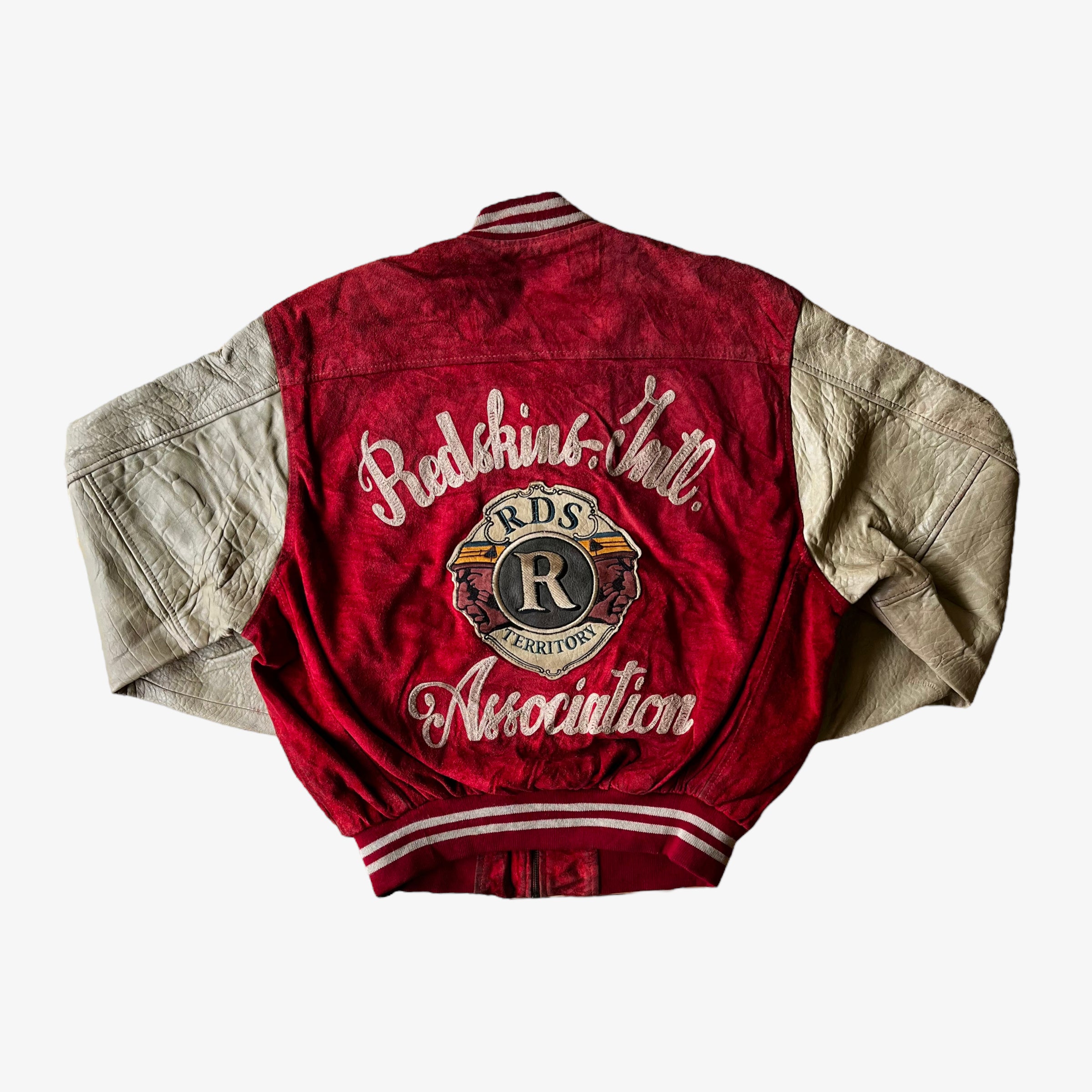 REDSKINS VARSITY LEATHER JACKET SZ: L – Stay Alive vintage store