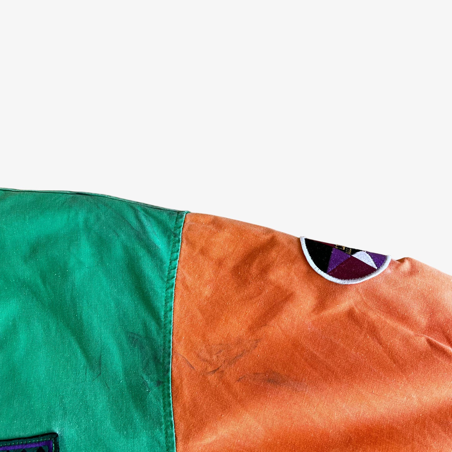 Vintage 90s The Limited Green And Orange Varsity Jacket Wear - Casspios Dream