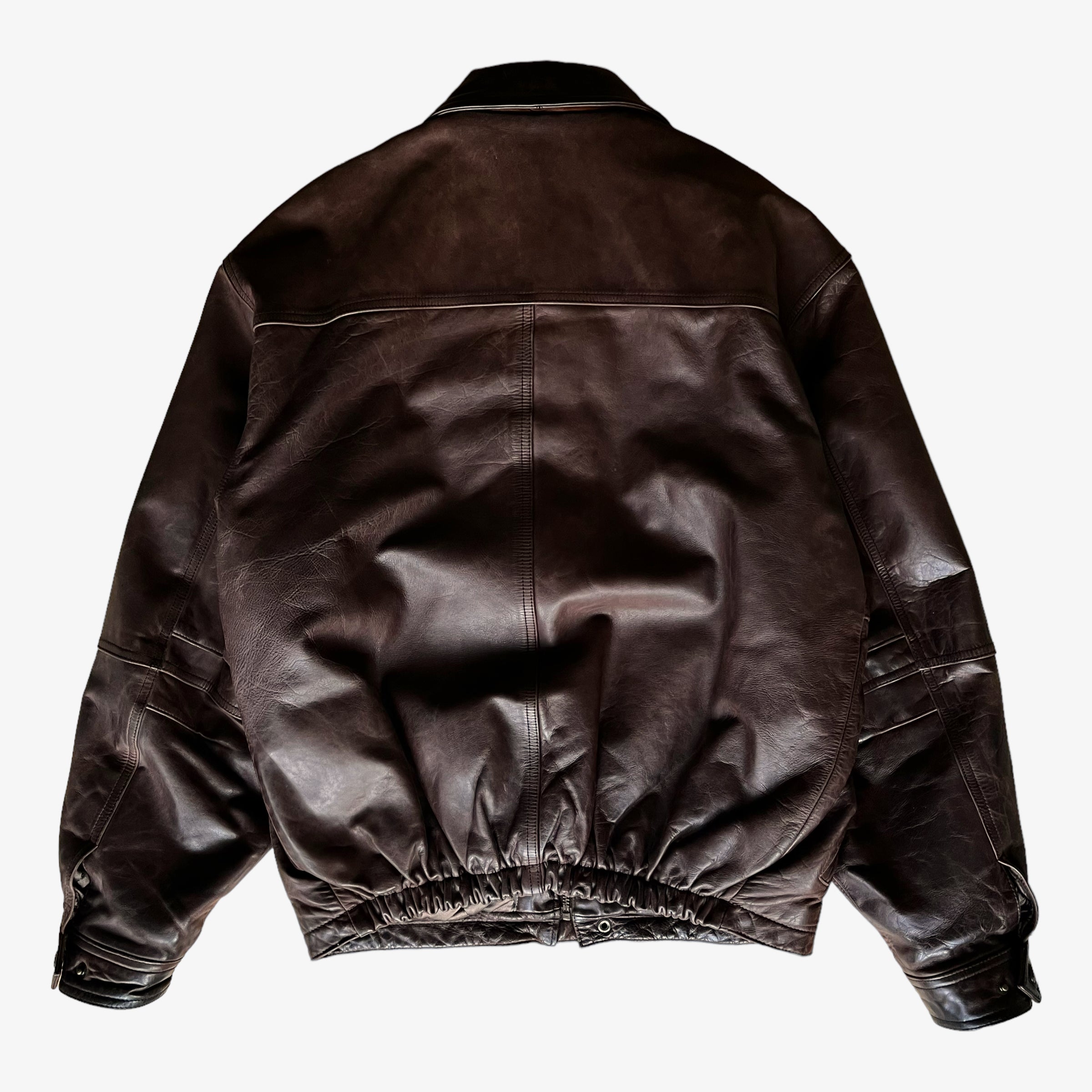 MAVERICK LEATHER BOMBER JACKET - Leatherings