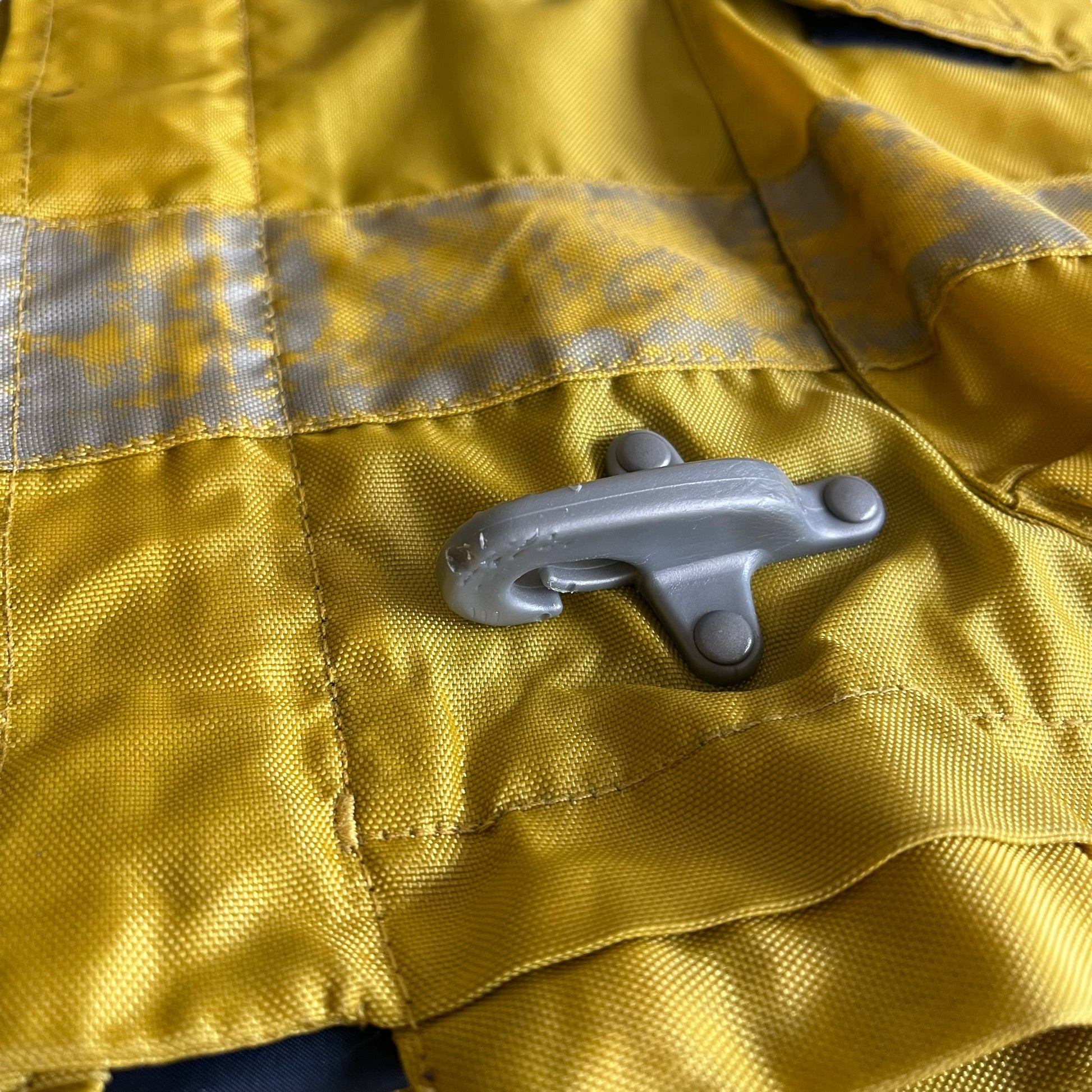 Vintage 90s Tommy Hilfiger Yellow Sailing Gear Jacket With Hook Fasteners Scuff - Casspios Dream