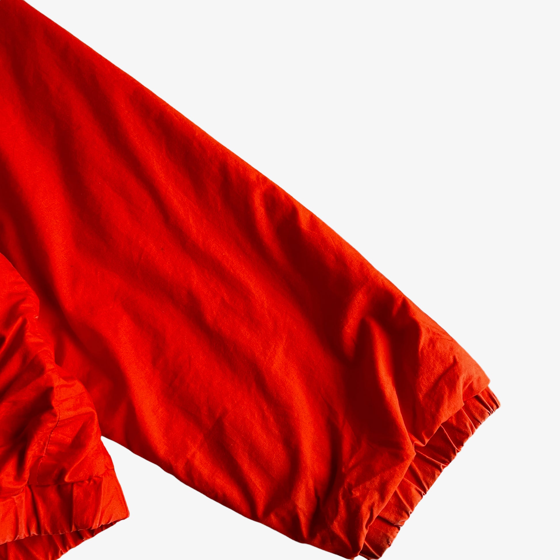 Vintage 90s Womens Polo Ralph Lauren Fleece Lined Orange Harrington Jacket Cuff - Casspios Dream