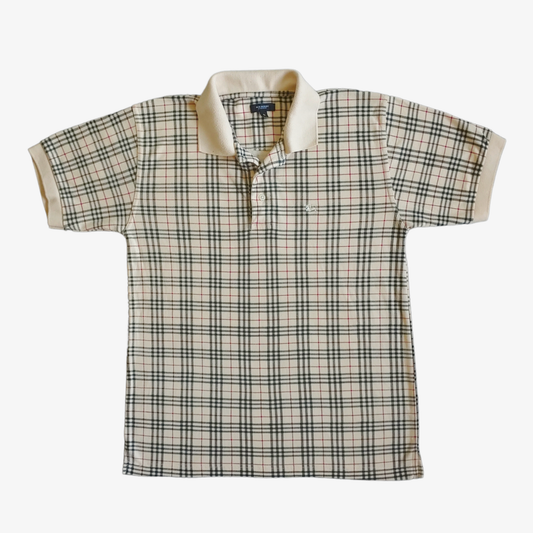 Vintage Y2K Burberry Pale Nova Check Polo Shirt - Casspios Dream