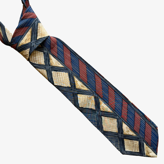 Vintage Y2K Hugo Boss Abstract Print Colourful Silk Tie - Casspios Dream