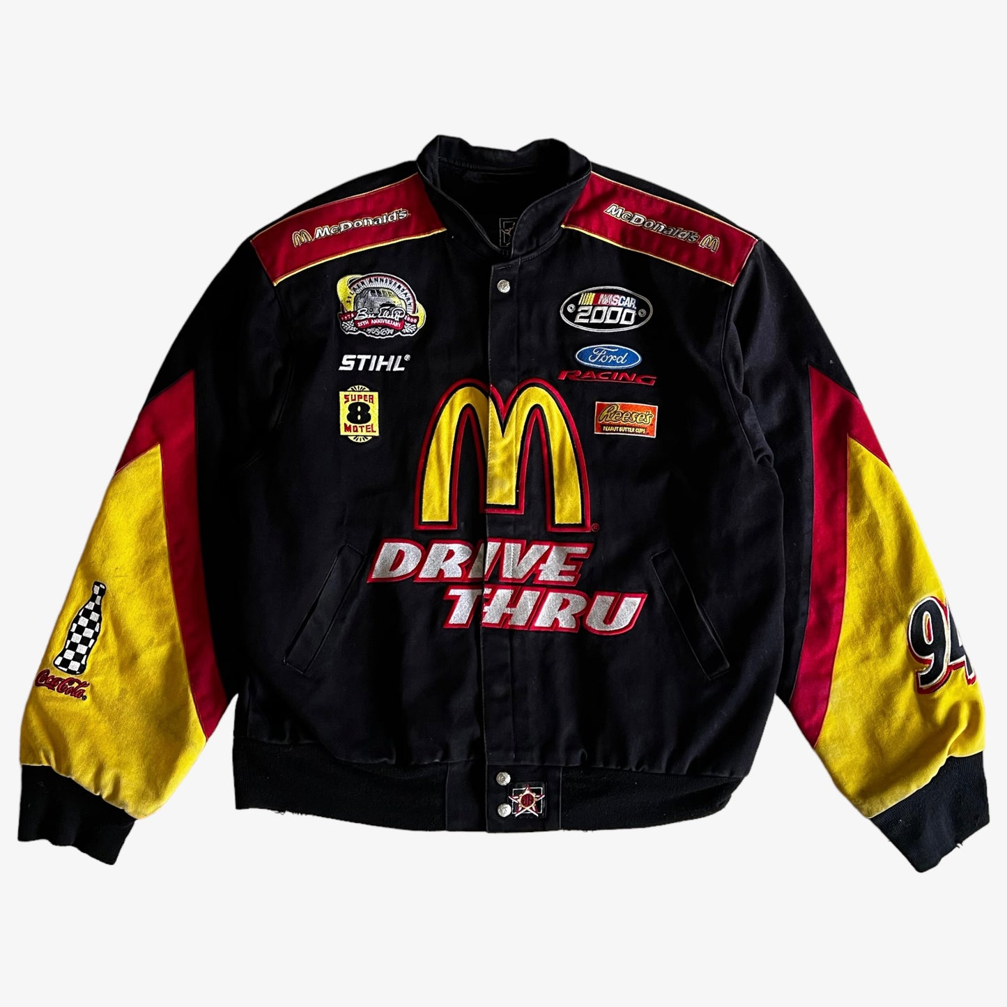 Vintage Y2K Jeff Hamilton McDonalds Drive Thru Crew Nascar Jacket - Casspios Dream