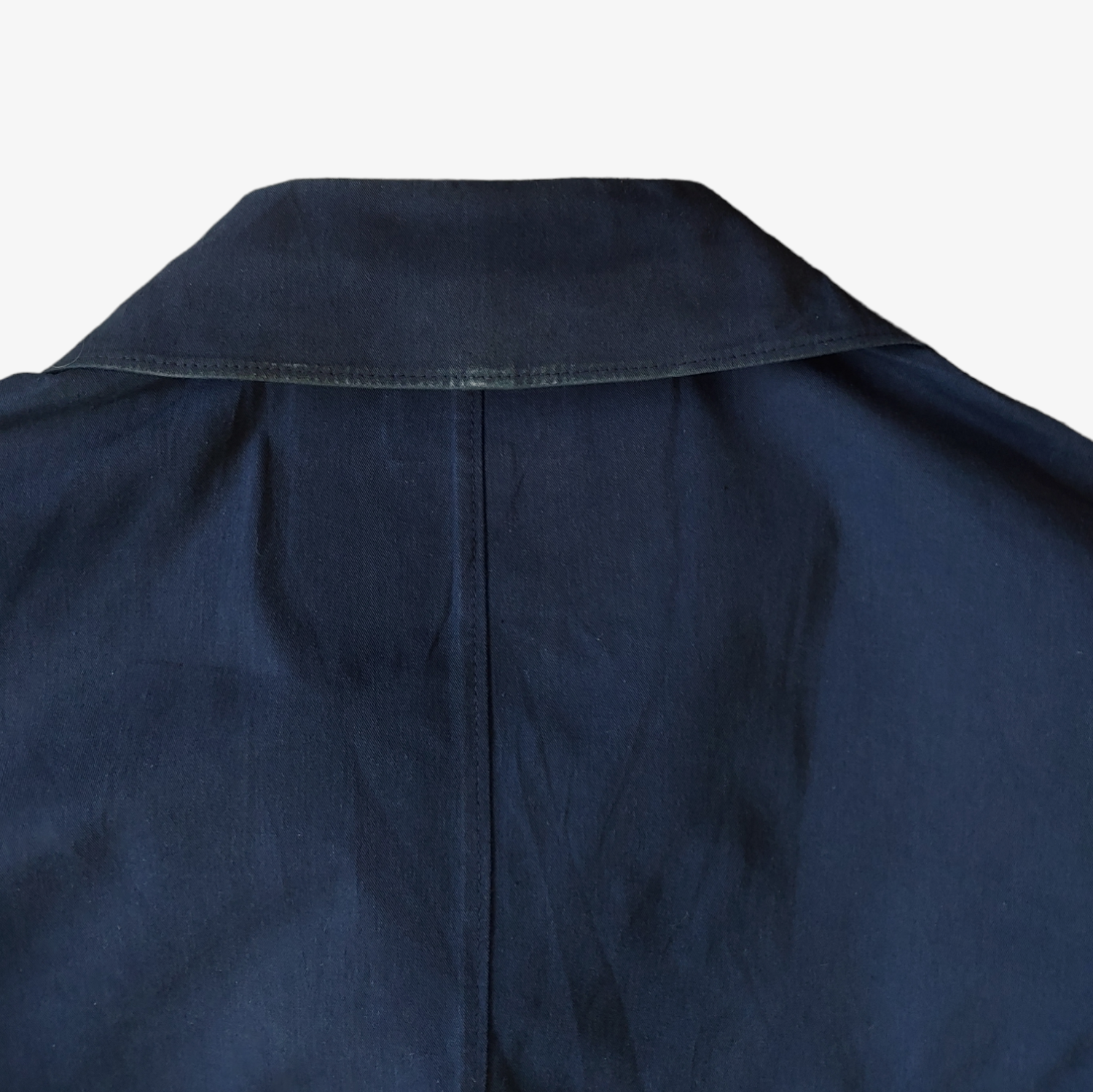 Vintage Y2K Polo Ralph Lauren Navy Trench Coat Back - Casspios Dream