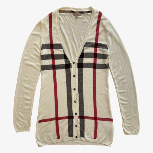 Vintage Y2K Womens Burberry Brit Pale Nova Check Cardigan - Casspios Dream